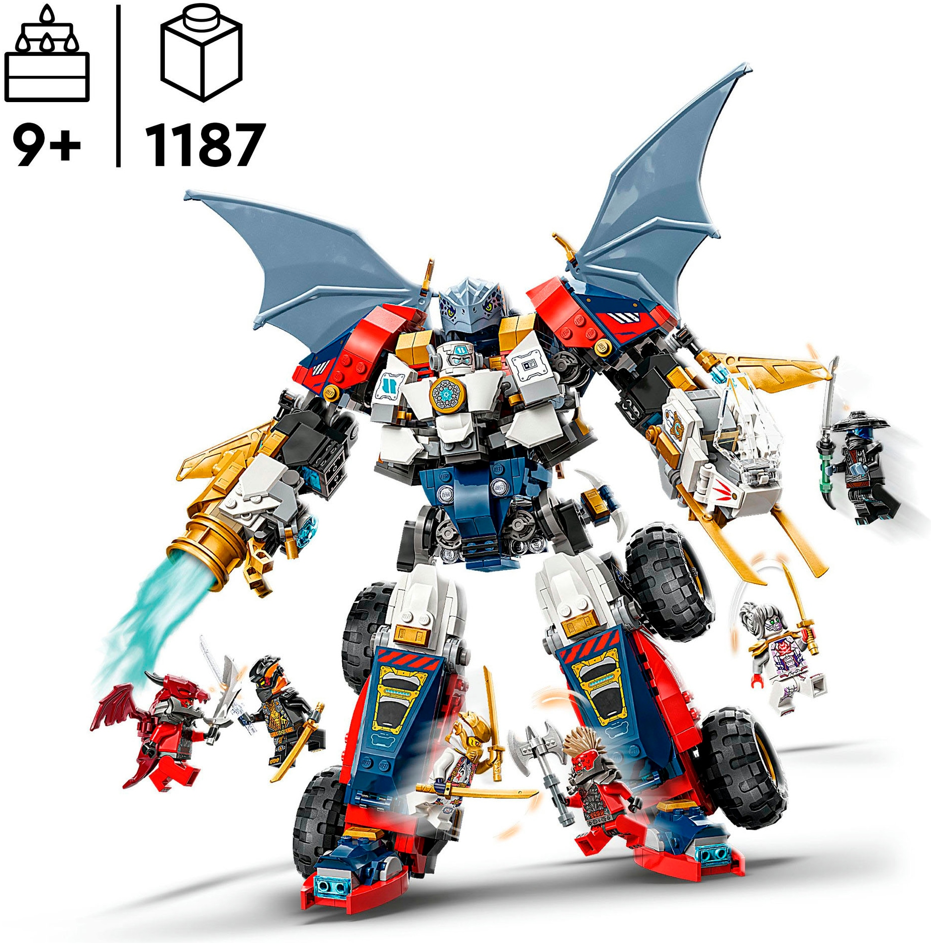 LEGO® Konstruktionsspielsteine »Zanes Ultra-Kombi-Mech (71834), LEGO Ninjago«, (1187 St.), Made in Europe