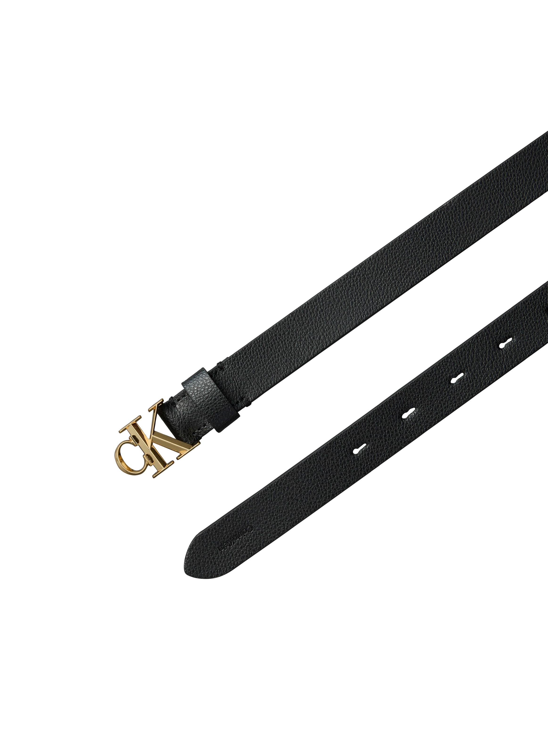 Calvin Klein Ledergürtel »FACTED CK BUCKLE 25MM PEBBLE« Größenverstellbar mit Metallschließe