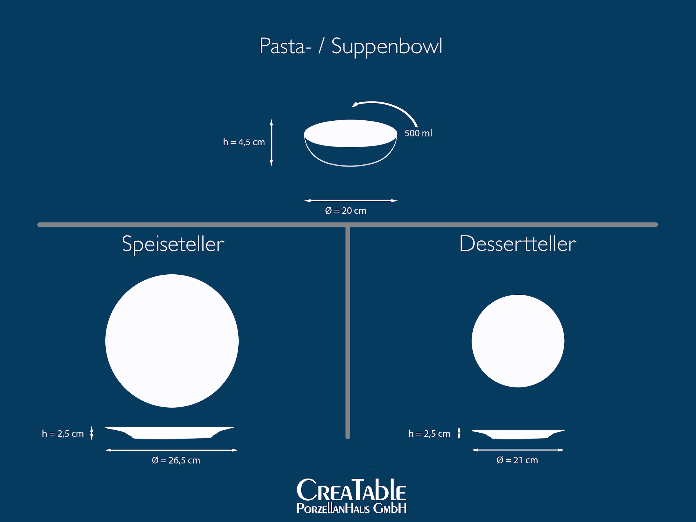 CreaTable Teller-Set »Fresco Blau, Teller Set 12-tlg« Ornamentmotiv, Mediterran