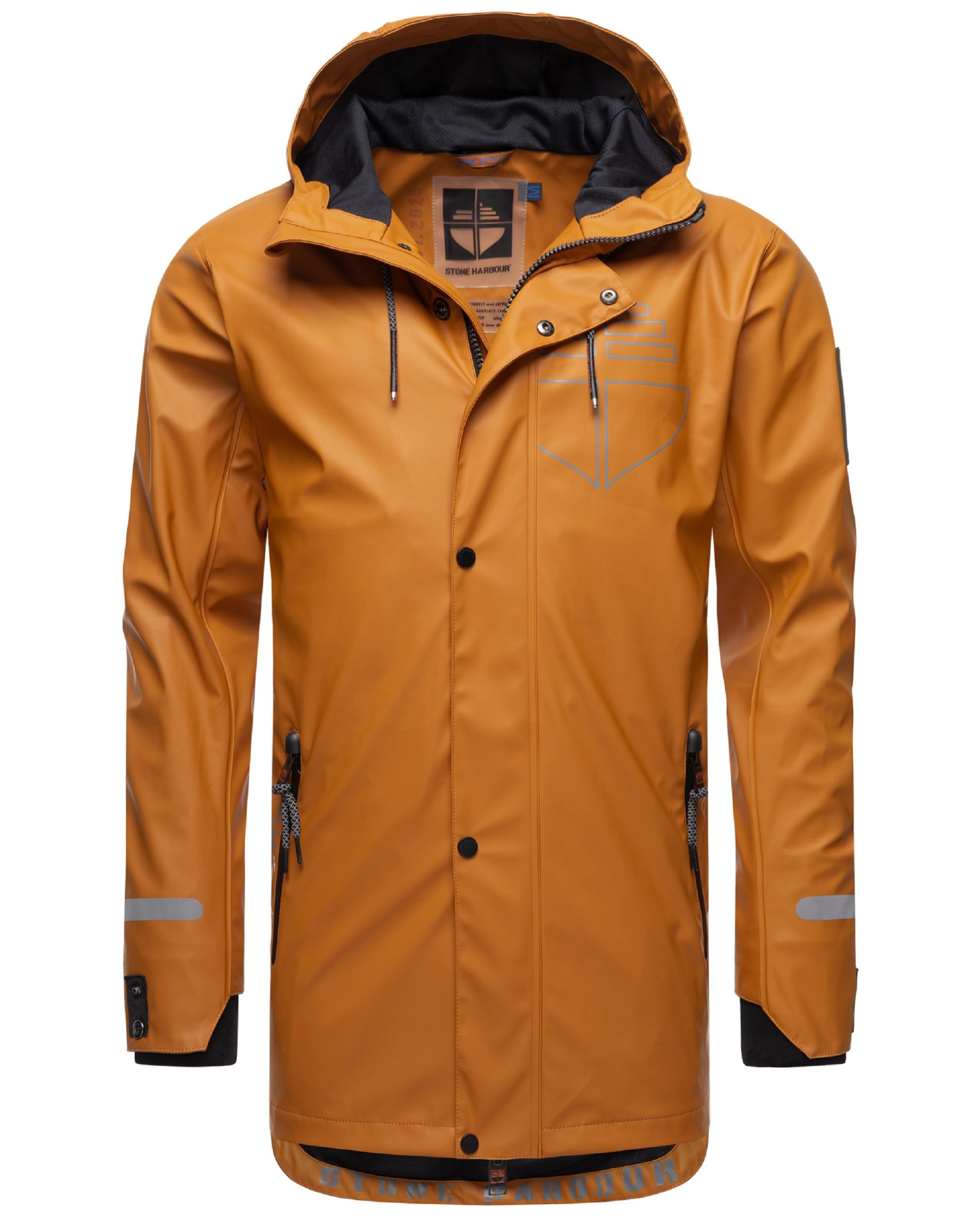 Stone Harbour Regenjacke »Regenmantel Tamio«, mit Kapuze, Wasserdichter Herren Regenjacke mit langen Ärmeln