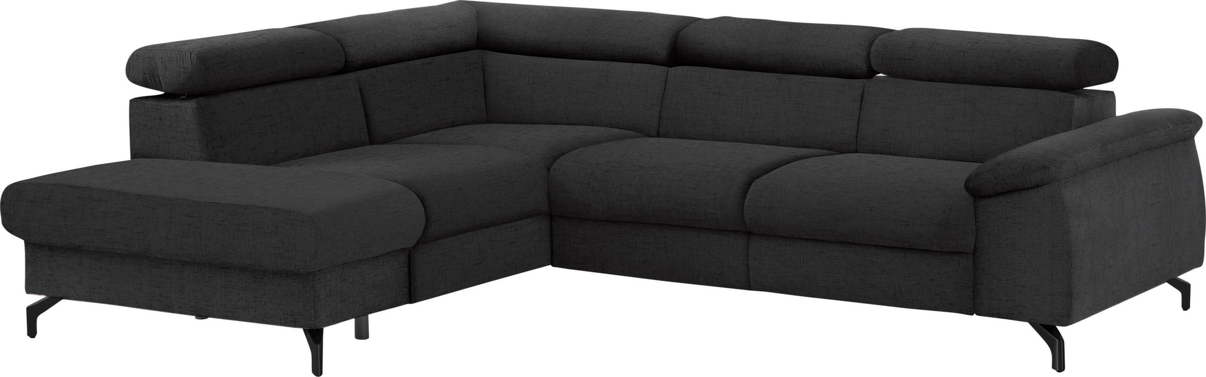 COTTA Polstergarnitur »Komaris L-Form«, (Set), Set bestehend aus: Ecksofa mit Kopfteilverstellung & Hocker