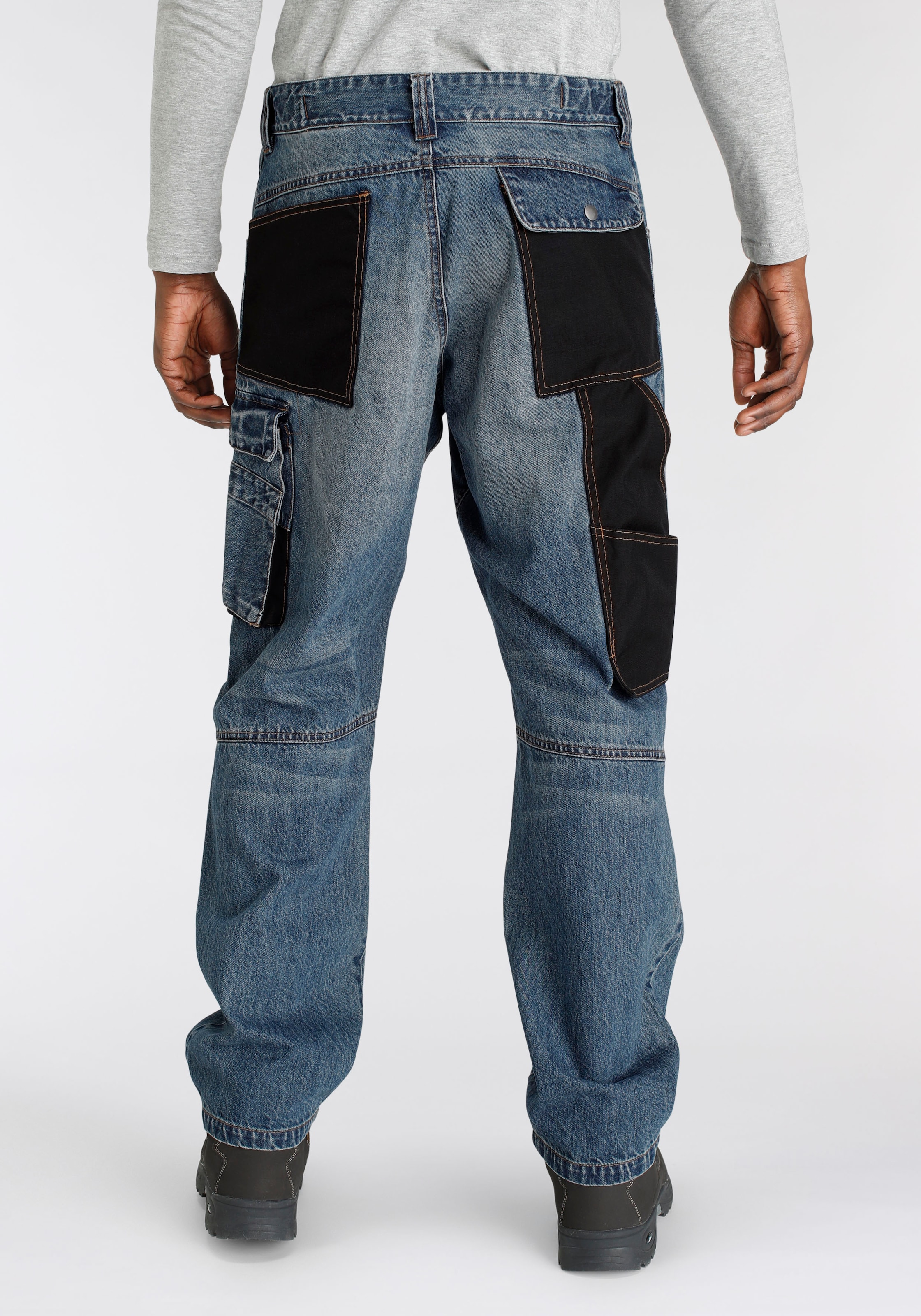 Cordura Country Baumwolle, Jeansstoff, fit), praktischen 100% mit dehnbarem ♕ Jeans«, Taschen, robuster Knieverstärkung aus Arbeitshose (aus Bund, »Multipocket bei comfort Northern 9