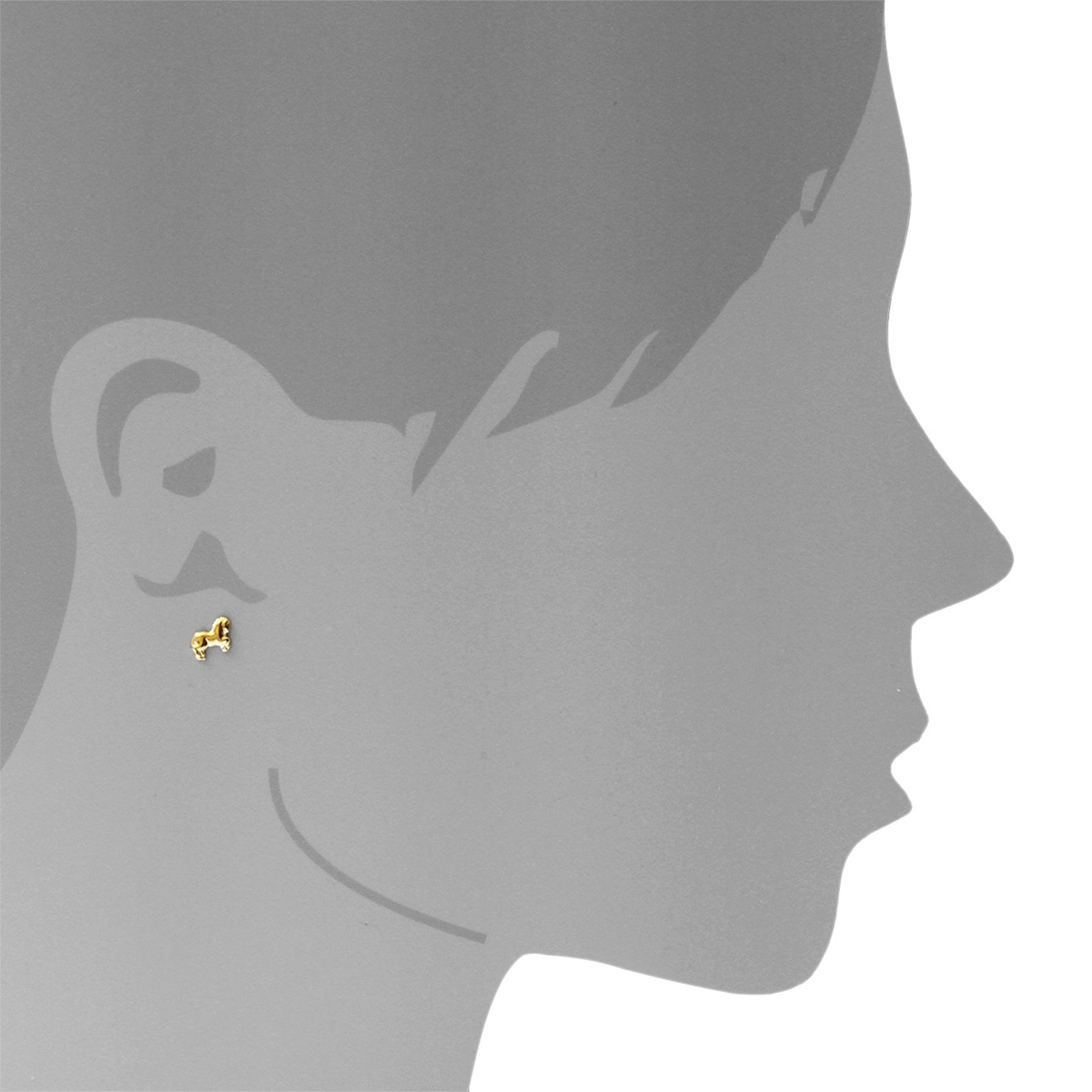 OSTSEE-SCHMUCK Paar Ohrstecker »- Pferd - Gold 333/000 -,«