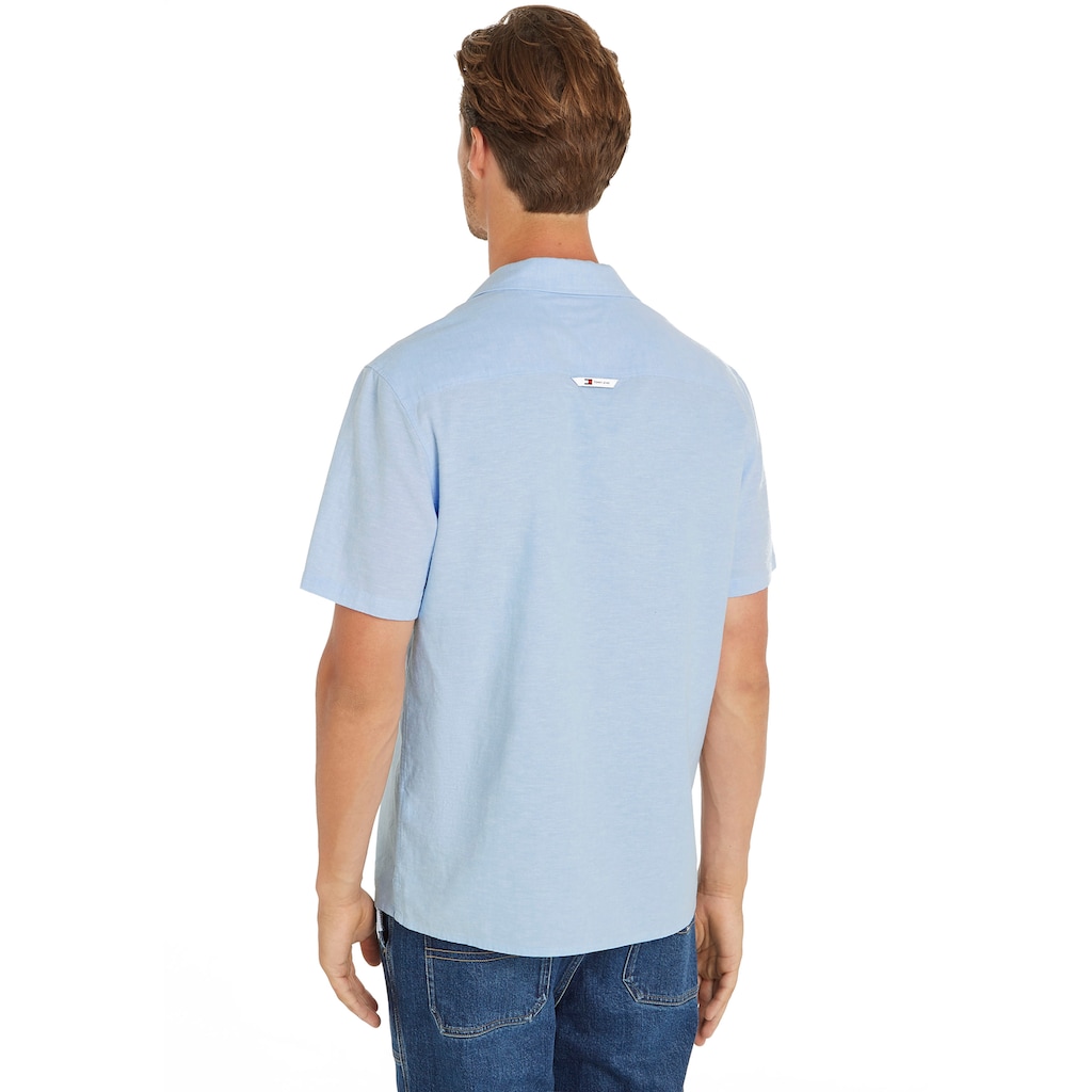 Tommy Jeans Plus Kurzarmhemd »TJM LINEN BLEND CAMP SHIRT EXT«, Große Größen