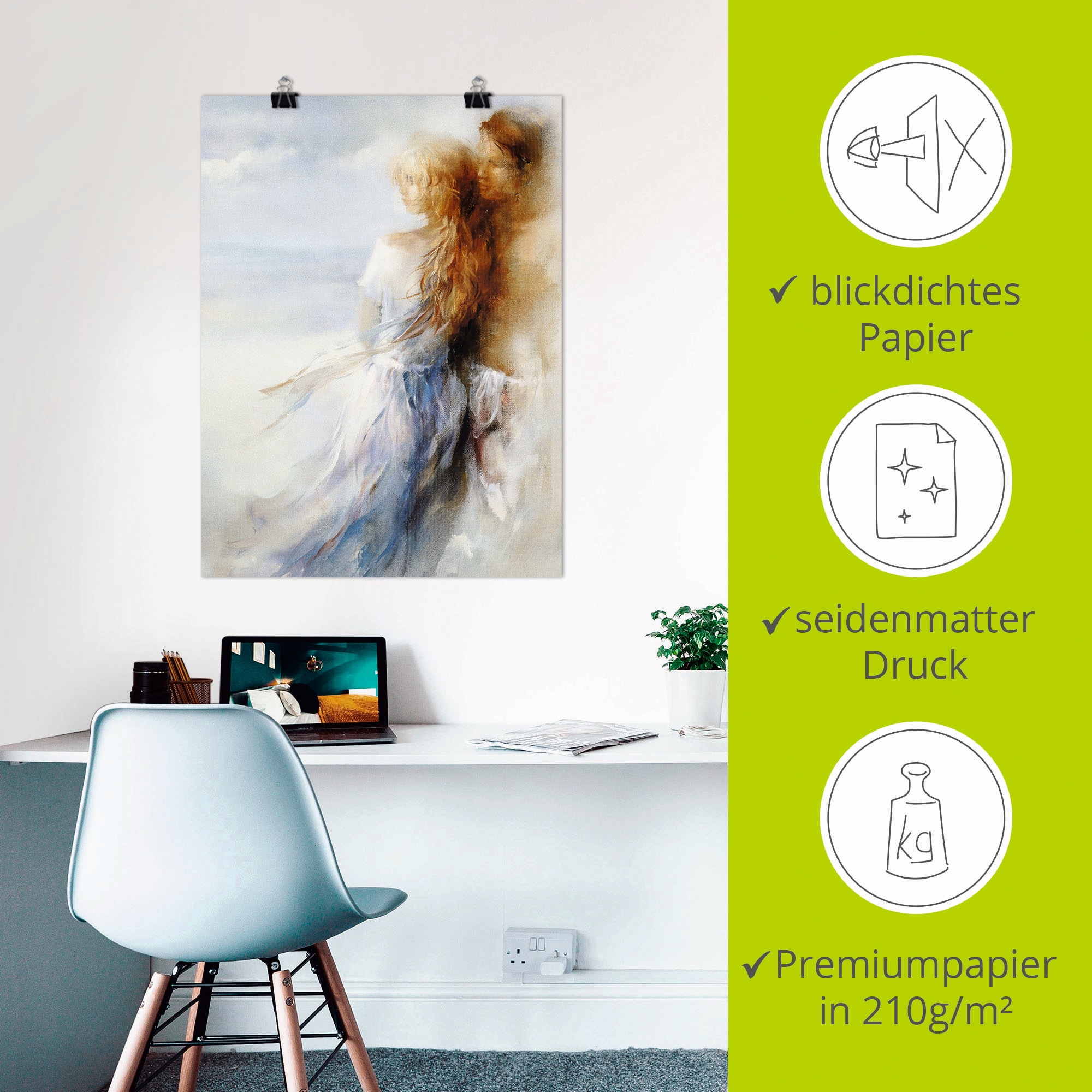 Artland Wandbild »Zusammen« Paar 1 Stk. tlg. als Leinwandbild, Poster in verschied. Größen