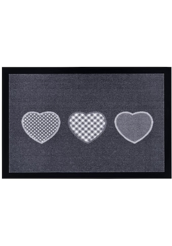 HANSE Home Fußmatte »Three Hearts«, rechteckig, 7 mm Höhe, Herzen, Waschbar,... kaufen