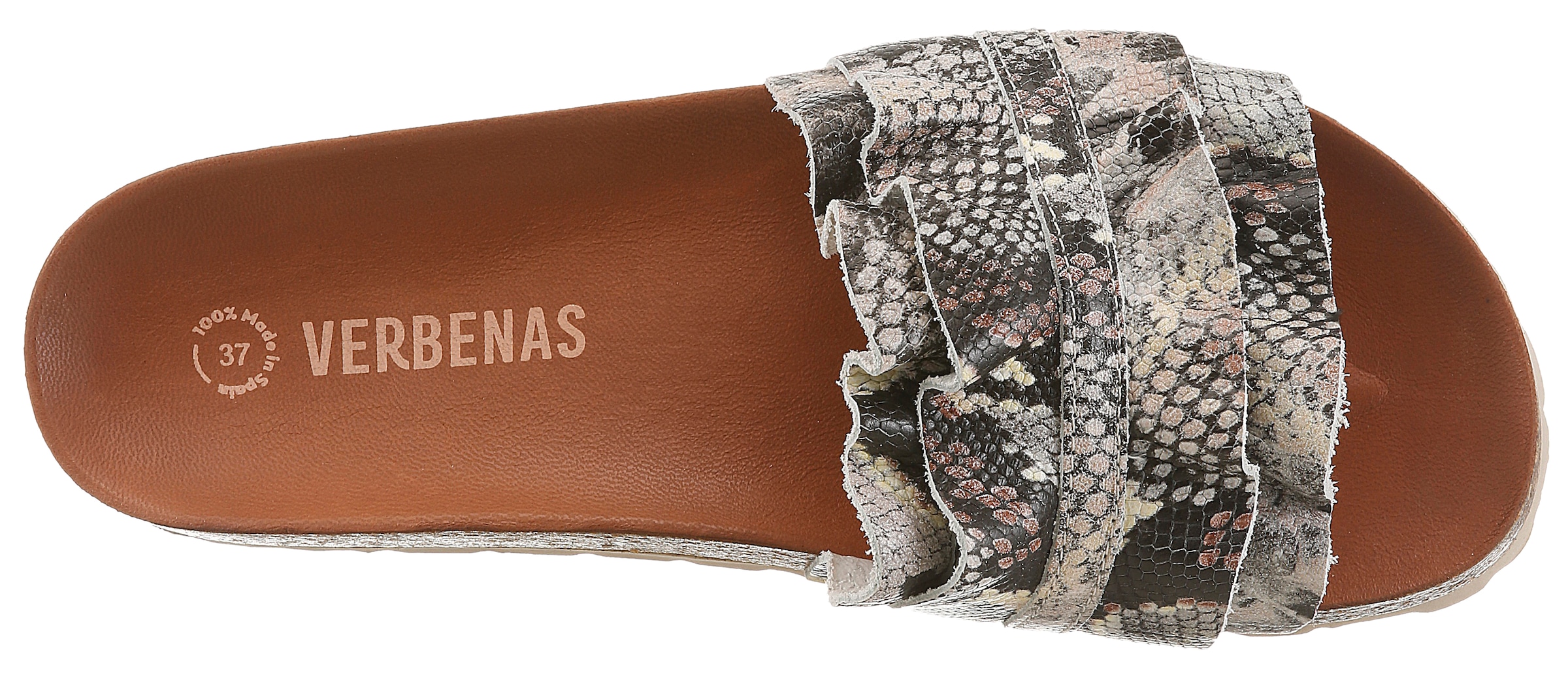 VERBENAS Pantolette »ROCIO«  Sommerschuh, Strandschuh, Urlaubsschuh in Reptil-Optik