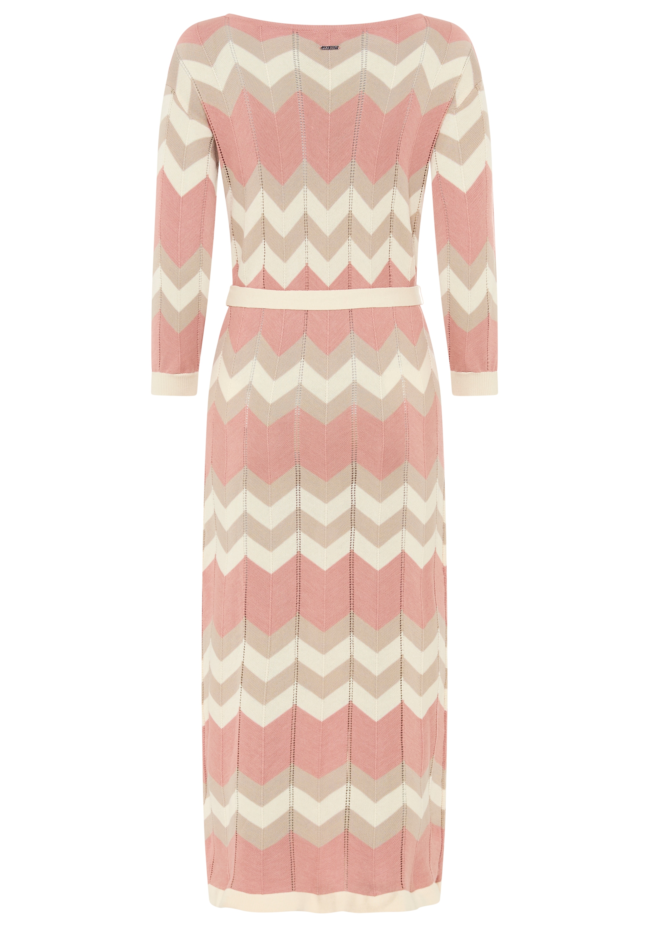 Laura Scott Strickkleid mit modernem Zickzack-Muster