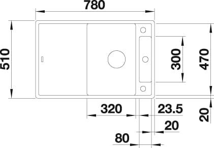 Blanco Granitspüle »AXIA III 45 S« aus SILGRANIT®, inkl. Glasschneidebrett
