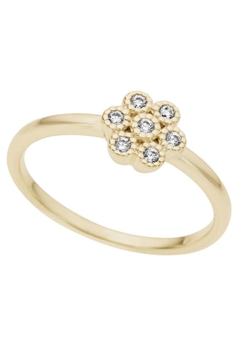 Diamantring »Schmuck Geschenk Gold 333 Damenring Goldring Diamant Blume«