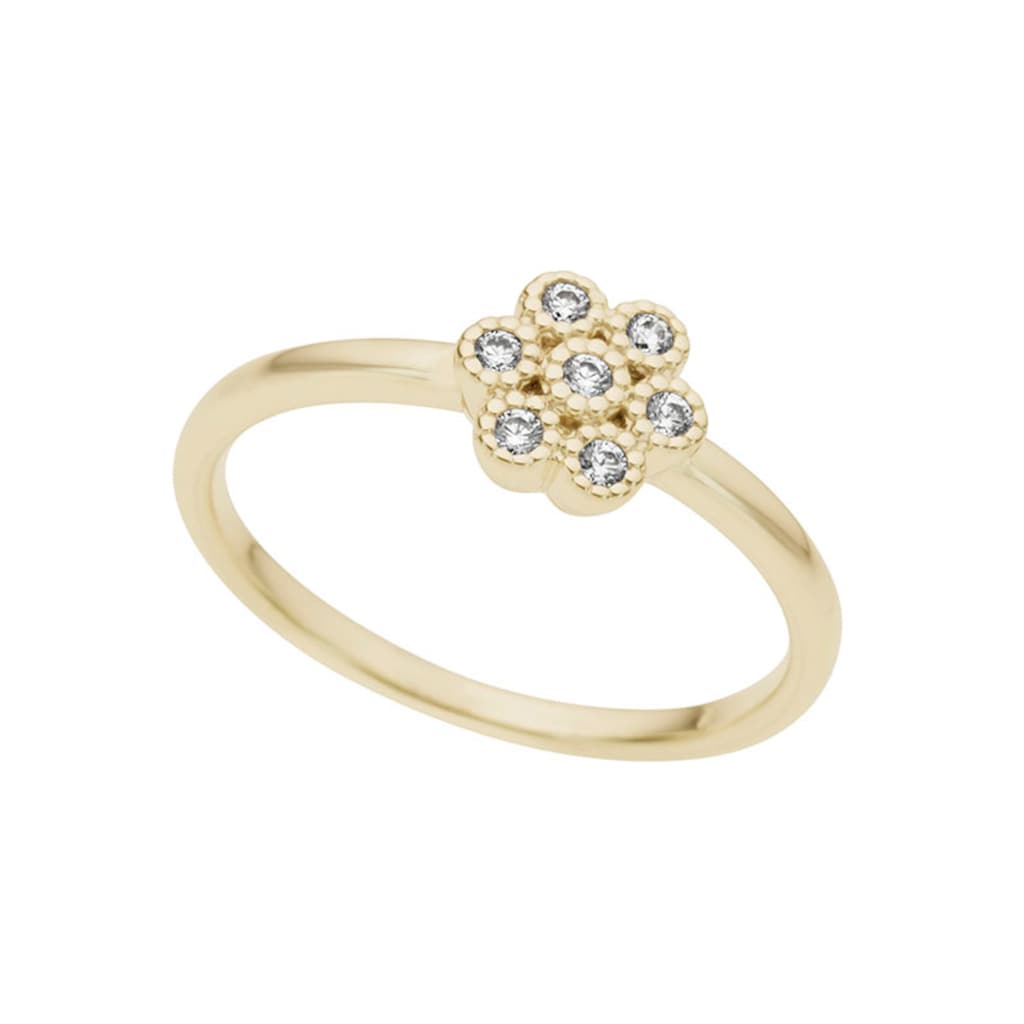 Firetti Diamantring »Schmuck Geschenk Gold 333 Damenring Goldring Diamant Blume«
