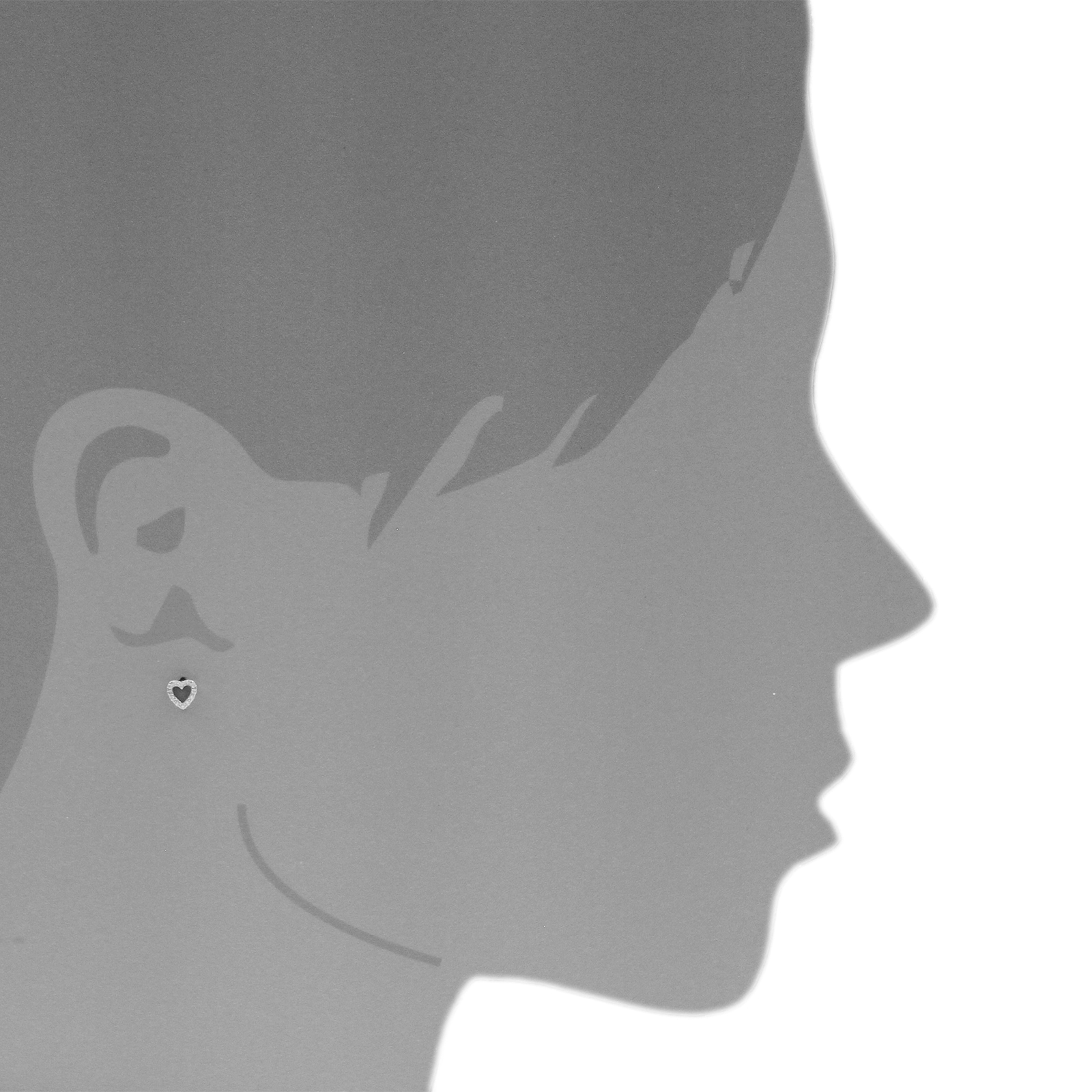 OSTSEE-SCHMUCK Paar Ohrstecker »- Herz 5 mm - Silber 925/000 - Zirkonia«
