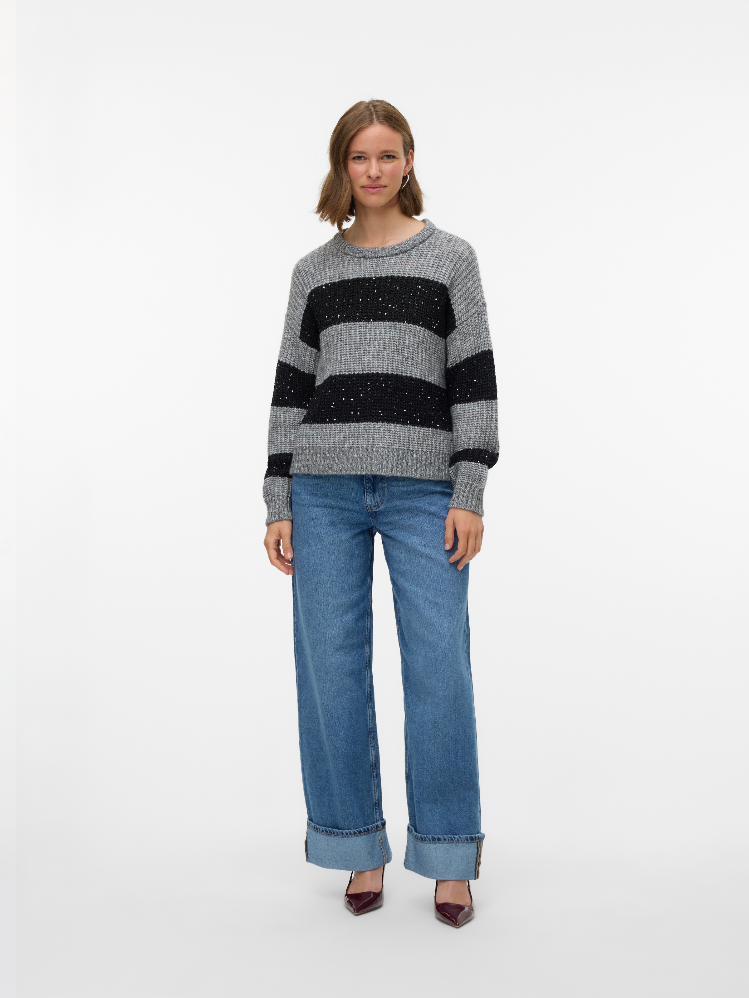 Vero Moda Strickpullover »VMSPARKLE LS O-NECK PULLOVER«