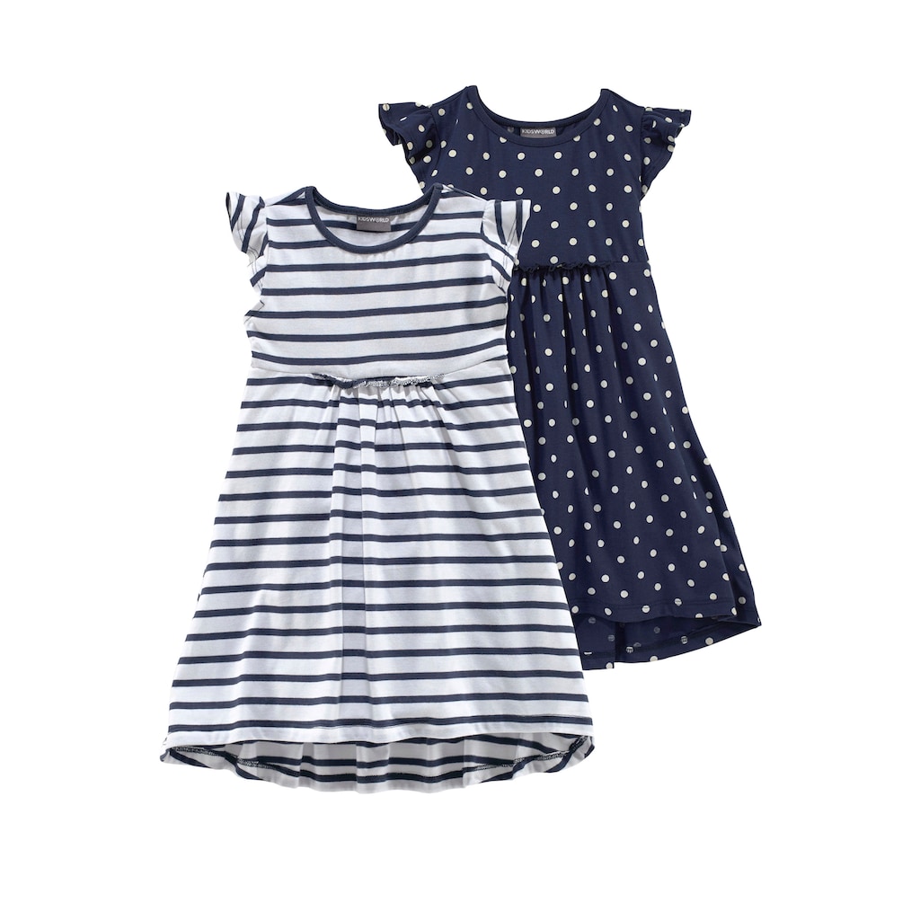 KIDSWORLD Jerseykleid »für kleine Mädchen«, (Packung, 2 tlg.)