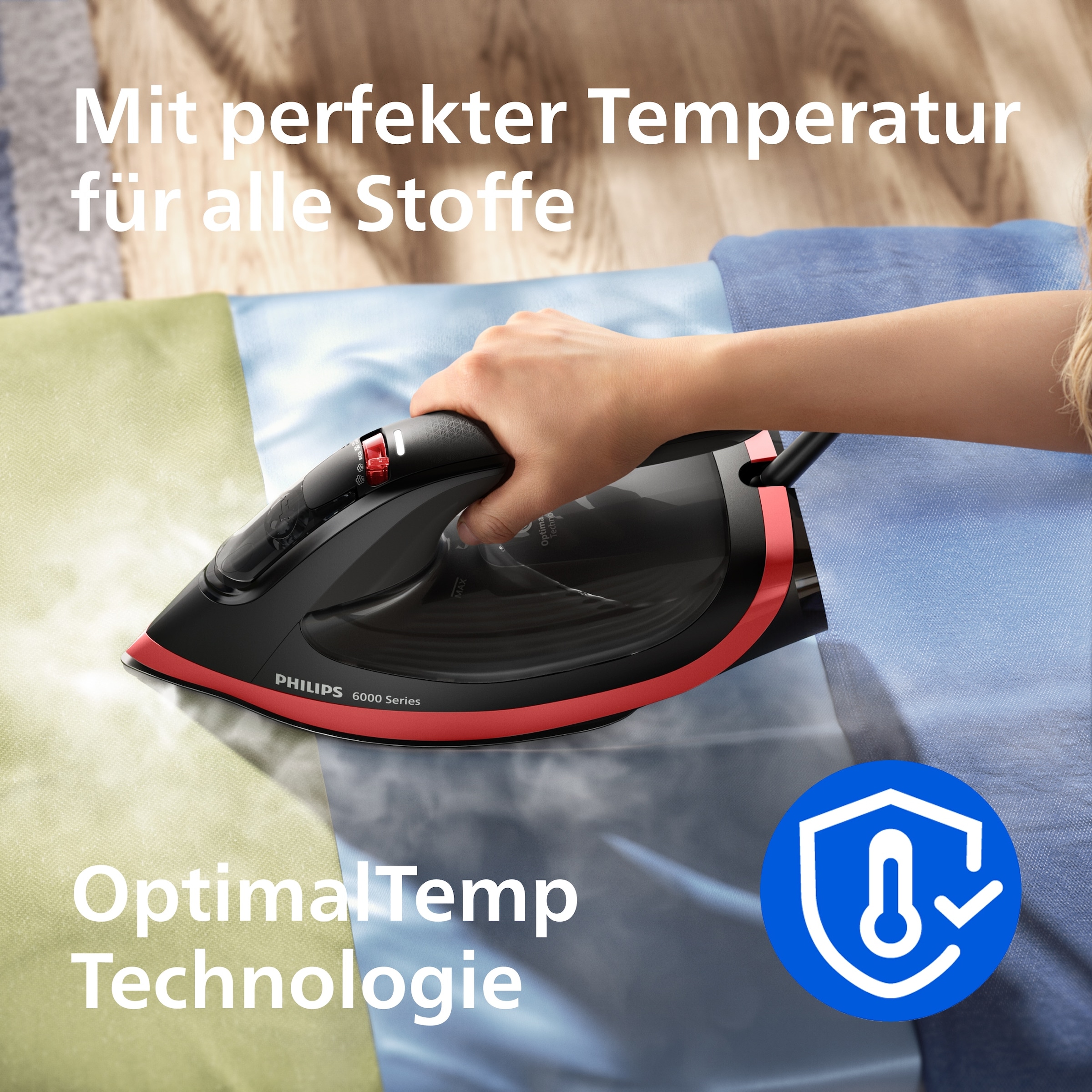 Philips Dampfbügeleisen »DST6130/40 6000 Series High-End mit 4 Dampfeinstellungen« 2800 W 2600 W, SteamGlide Plus, mit 300 ml Wassertank und 220 g Dampfstoß