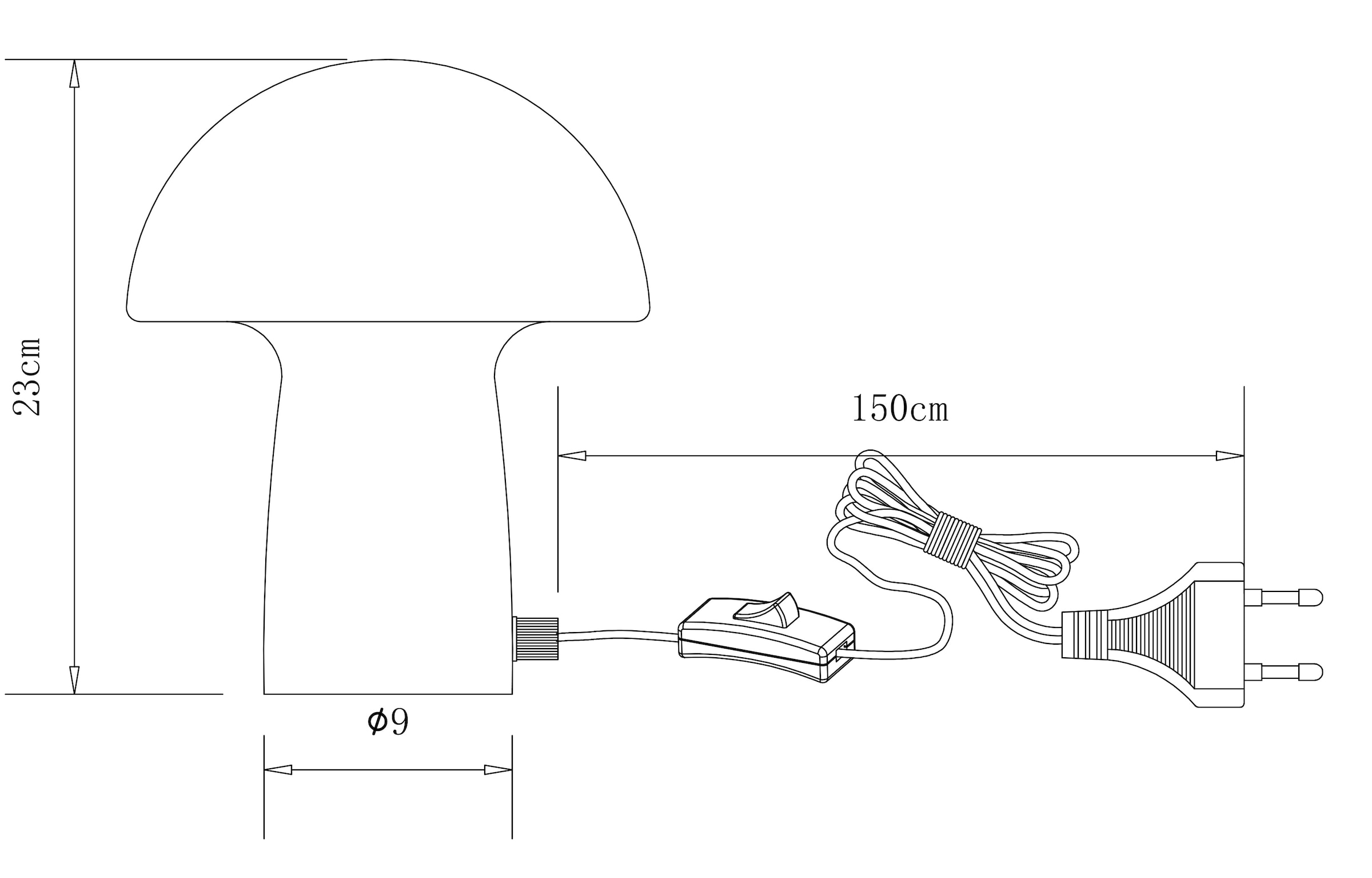 OTTO home Tischleuchte »Grunni« E14 1 Stk. Pilz-Tischleuchte: Opalglas, E14, stilvoll für Nachttisch & mehr