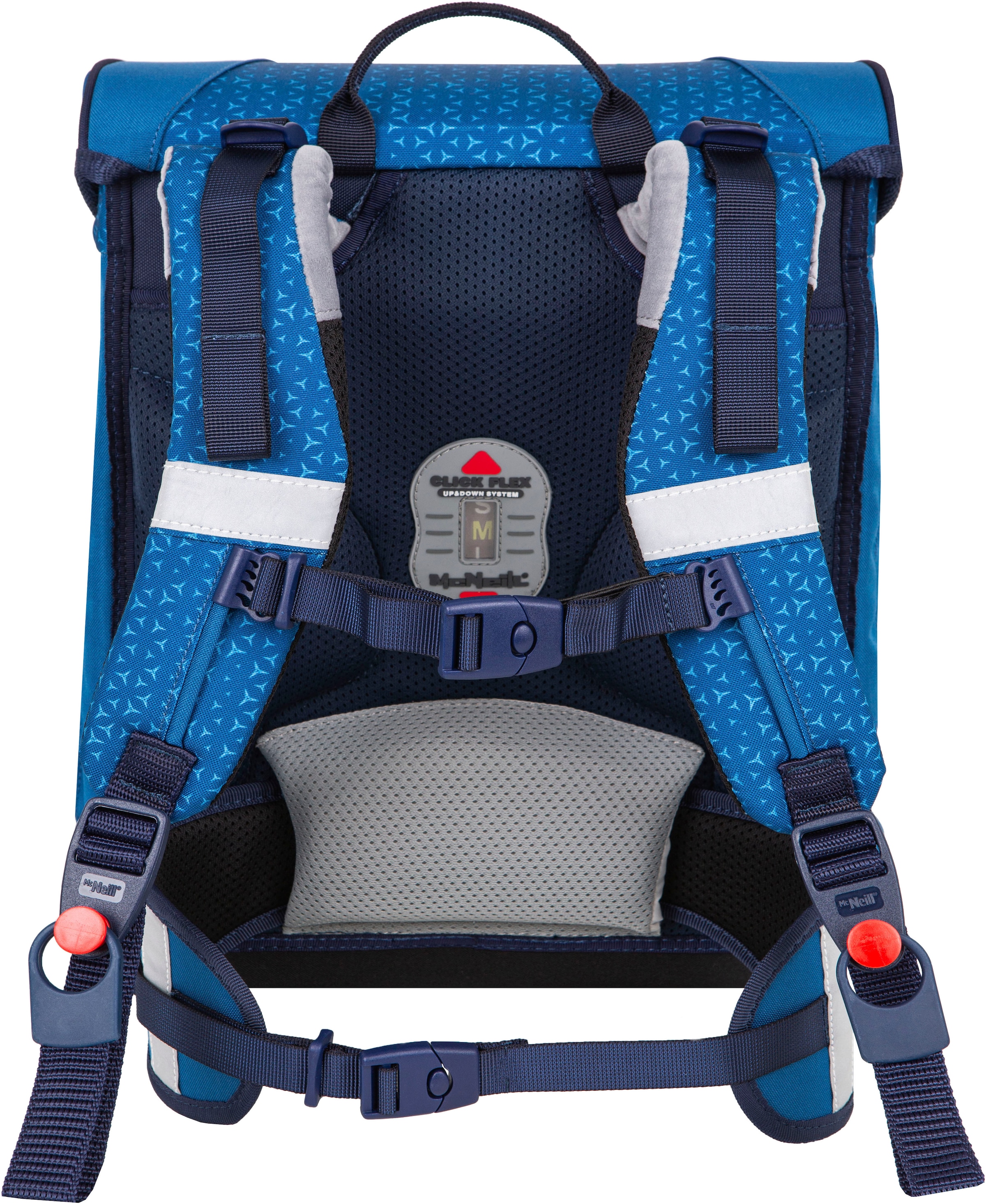 McNeill Schulranzen »Tenero, Tetra« reflektierende Streifen auf den Schultergurten;retroreflektierende Flächen inkl. Federmäppchen, Turnbeutel, Schlamperrolle & Motivmagnet