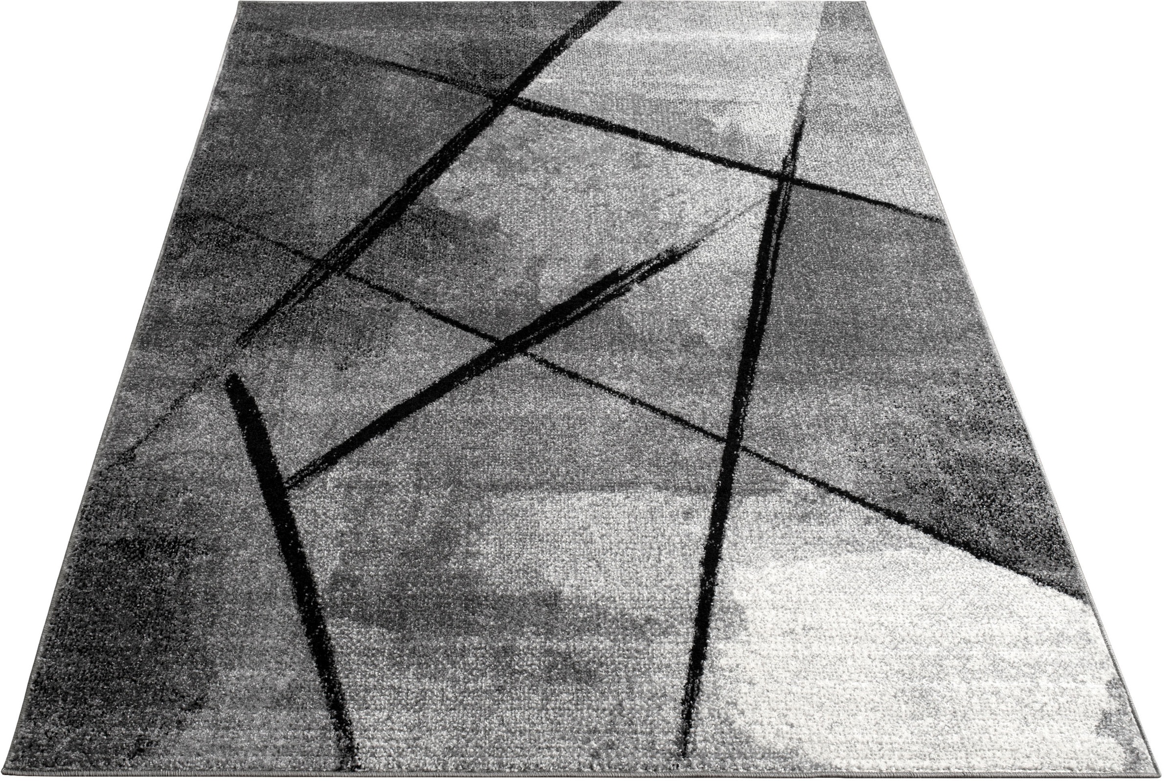 Paco Home Teppich »Mondial 113« rechteckig 13 mm Höhe Kurzflor, modernes abstraktes Design