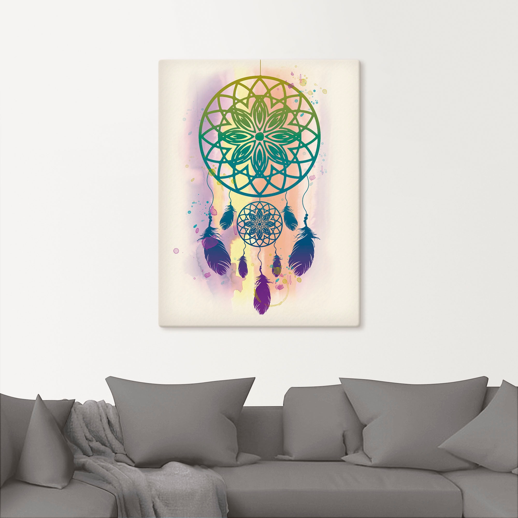 Artland Leinwandbild »Traumfänger Wasserfarbe« Muster 1 Stk. tlg. als Leinwandbild, Poster, Wandaufkleber in verschied. Größen