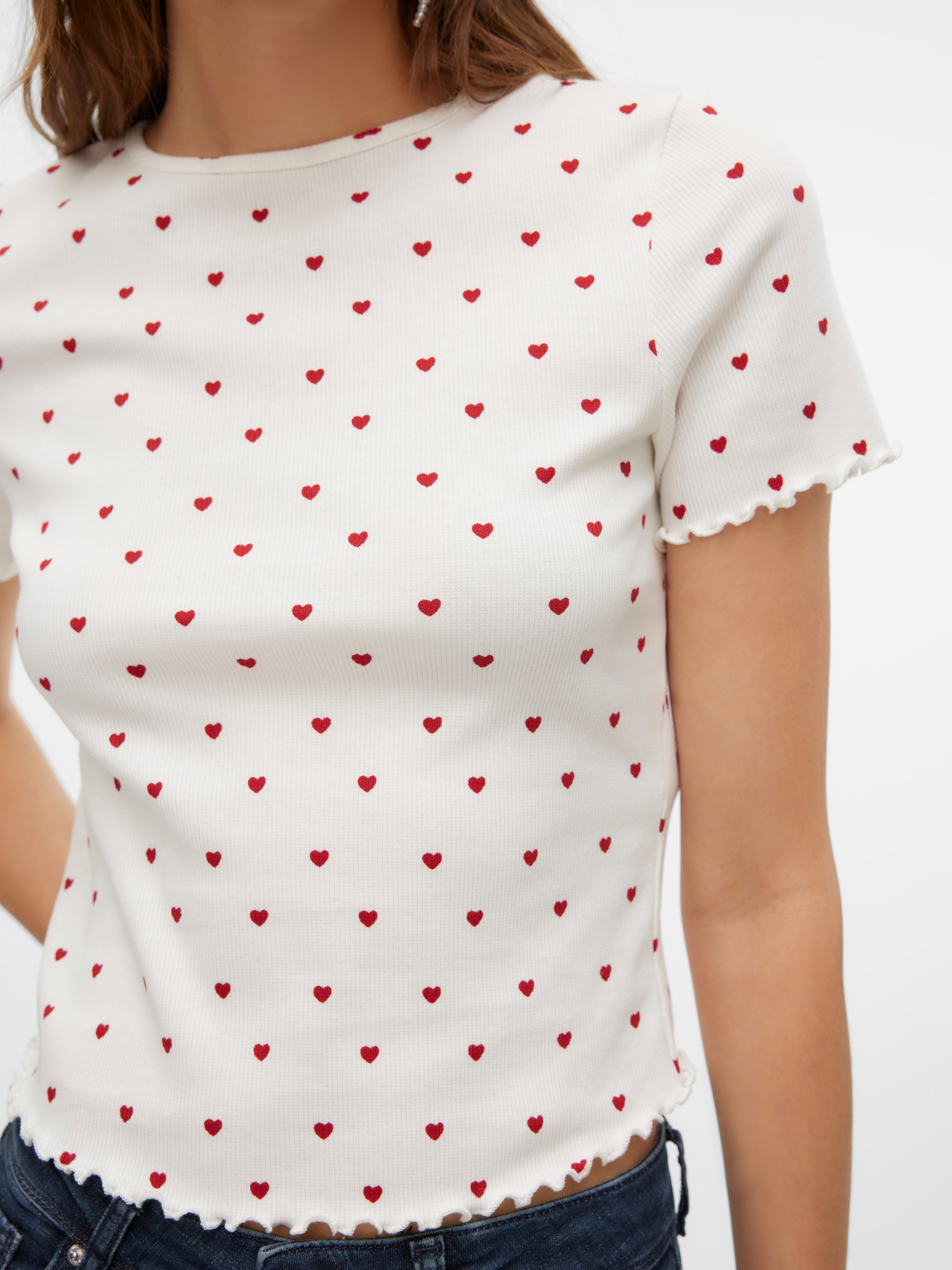 Vero Moda Kurzarmshirt »VMHARRY SS O-NECK TOP JRS NOOS«