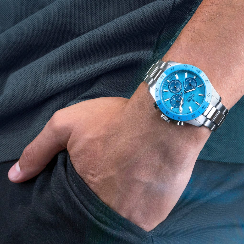 Festina Chronograph »Ceramic«, Quarzuhr, Armbanduhr, Damen, Herren, Edelstahlarmband, Keramiklünette