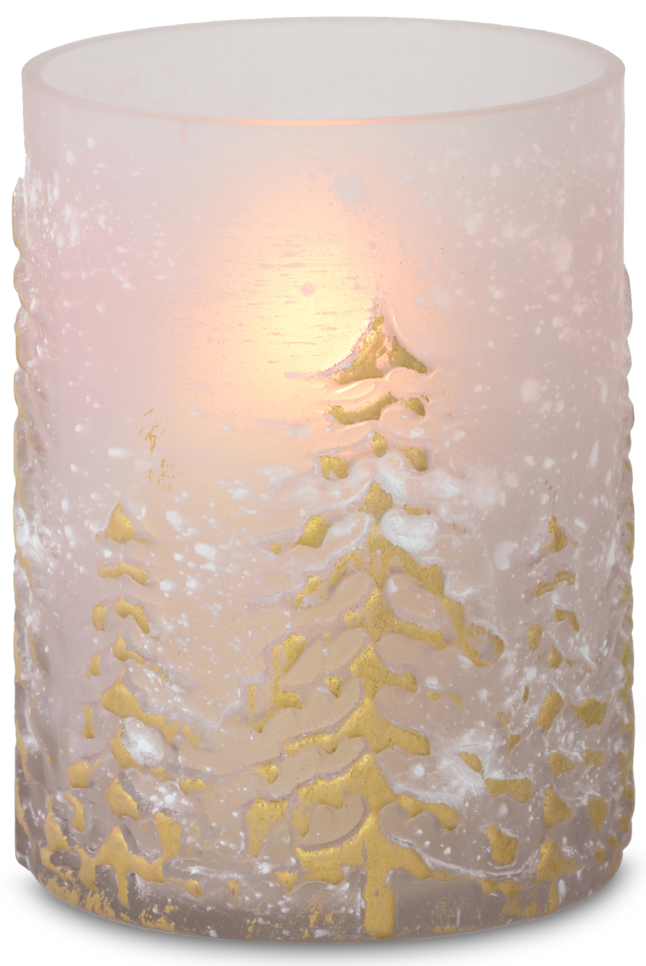 Baum-Motiv, (1 & XXL 3 Schimmer-Effekt, im dekorativen online »mit kaufen Garantie Weihnachtsdeko«, Jahren feiner WEINBERGER Kerzenleuchter mit RIFFELMACHER | Glas, Edle St.), Strukturen Windlicht