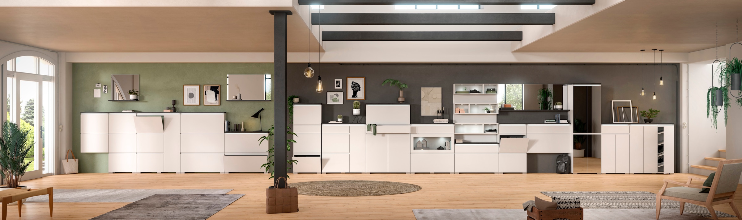 Home affaire »Skoskap, Tiefe 27cm, 2 Türen, 1 Klappe mit Schuhwalze, 1 Schubkasten« Platz für ca. 16 Schuhpaare, Schuhkipper, Schuhkommode, Schuhregal