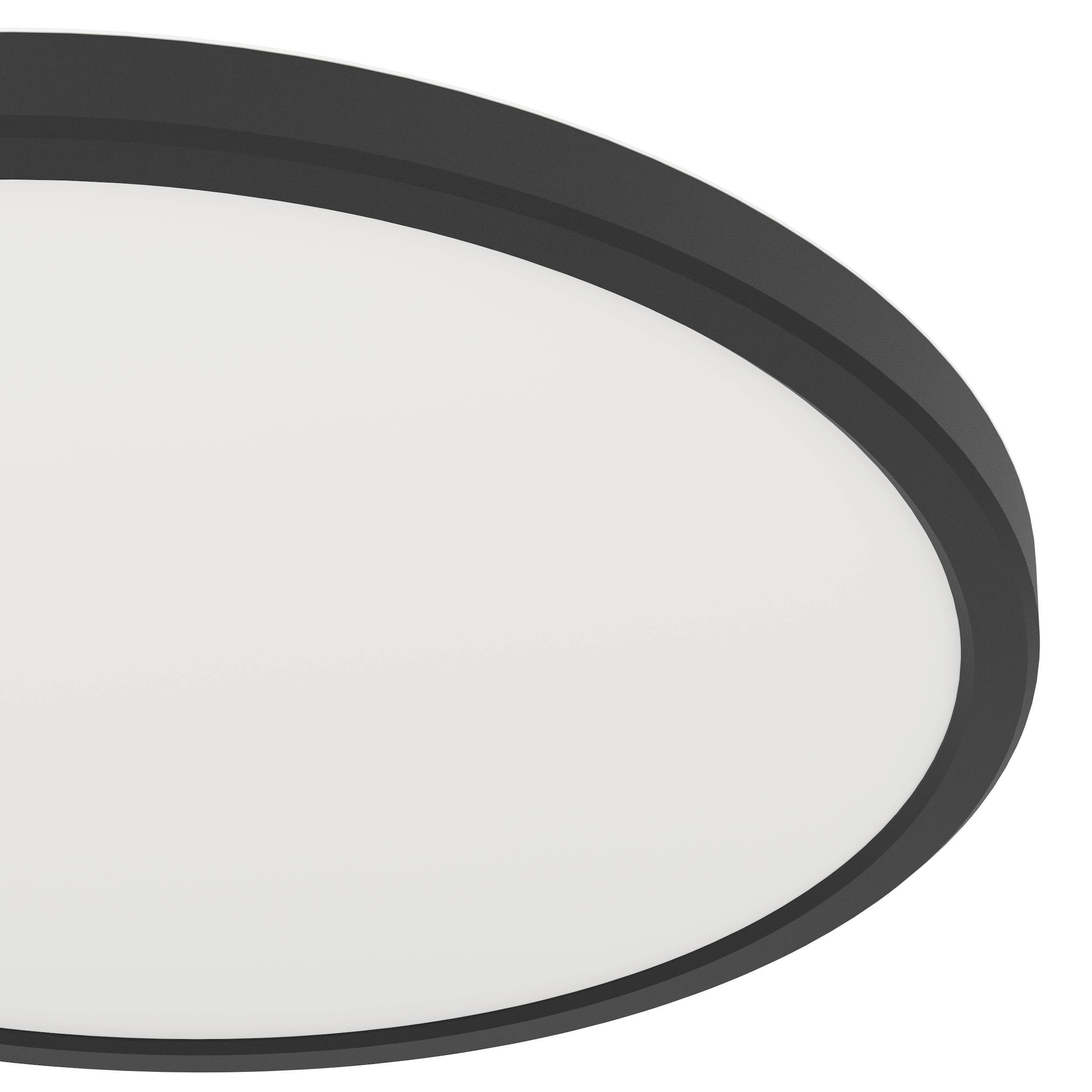 EGLO Deckenleuchte »Rovito Deckenlampe, Deckenbeluchtung, Badlampe Decke, Kunststoff, IP44« LED-Modul 1 Stk. Kaltweiß | Neutralweiß | Warmweiß Wand-/Deckenleuchte - H3 x Ø30 cm - schwarz - 13,9W inkl.