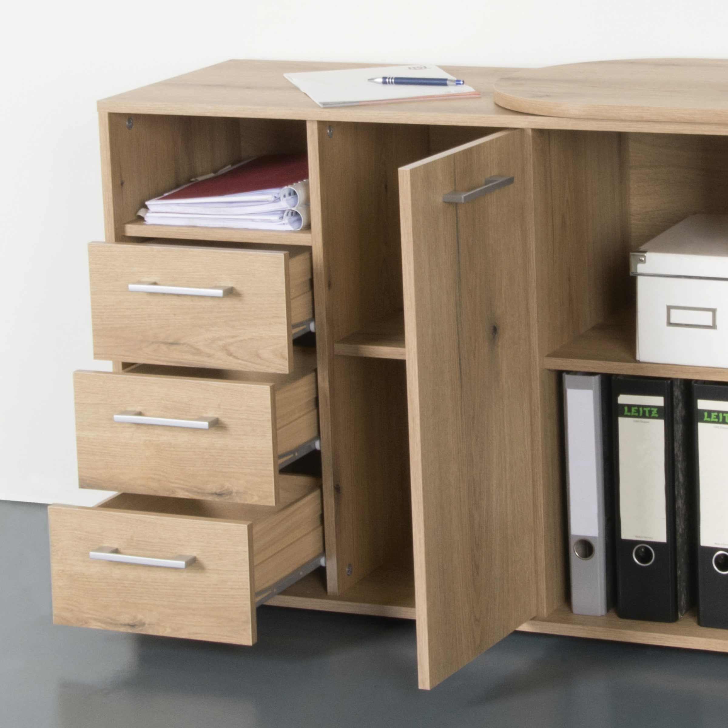 VOGL Möbelfabrik Schreibtisch »1246 mit schwenkbarer Tischplatte«, platzsparend, Breite 98-149 cm, Made in Germany