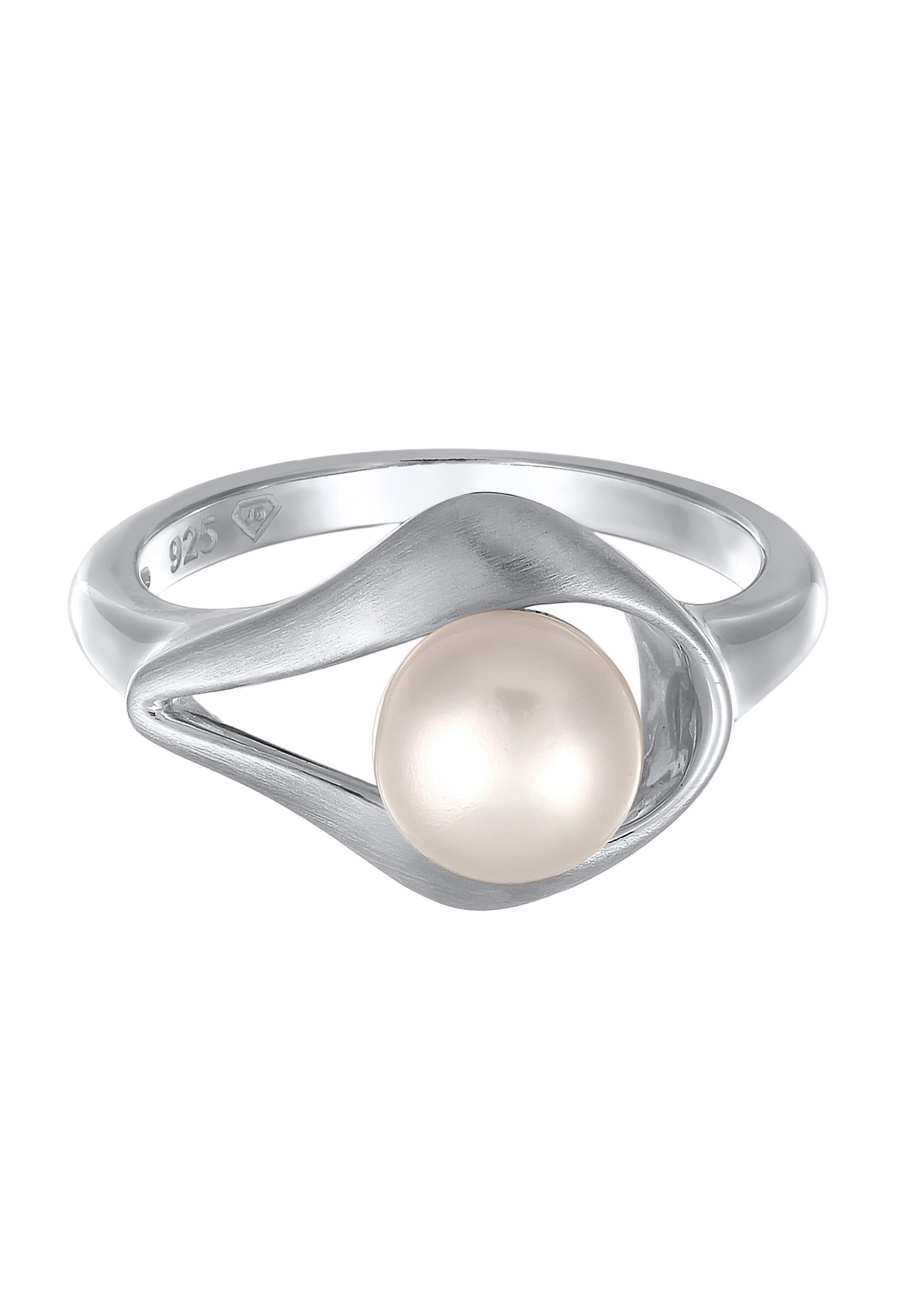 Nenalina Perlenring »Ring Süßwasserperle Modern 925 Silber«