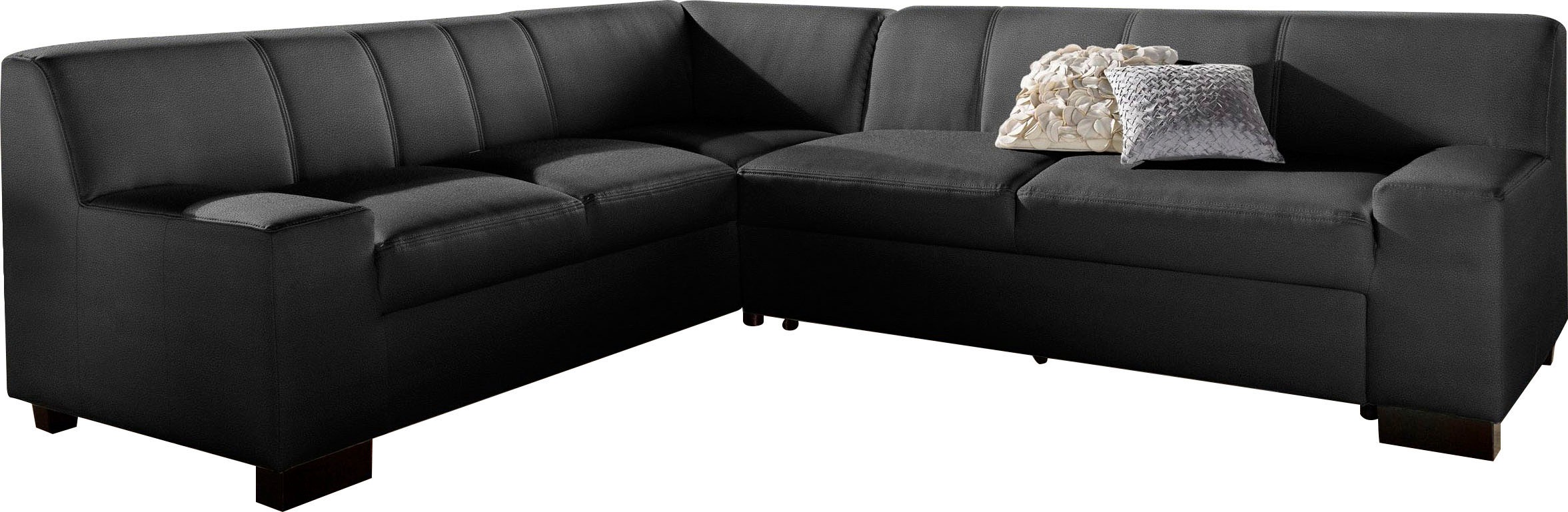 DOMO collection Ecksofa »Norma Top, elegant und modern, flache Armlehnen, L-Form«, wahlweise mit Bettfunktion