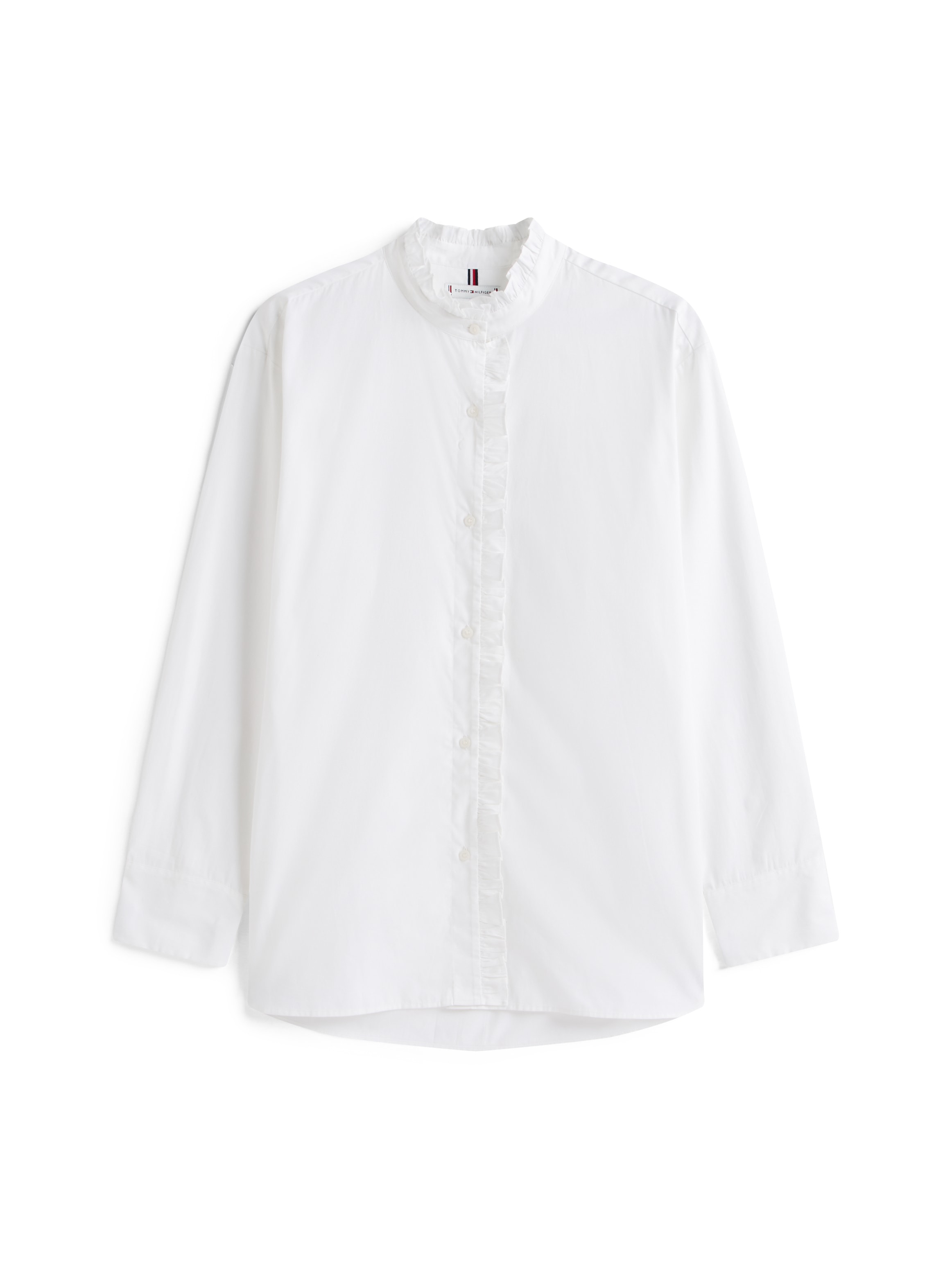 Tommy Hilfiger Rüschenbluse »POPLIN RUFFLE SHIRT« mit Rüschen Detail