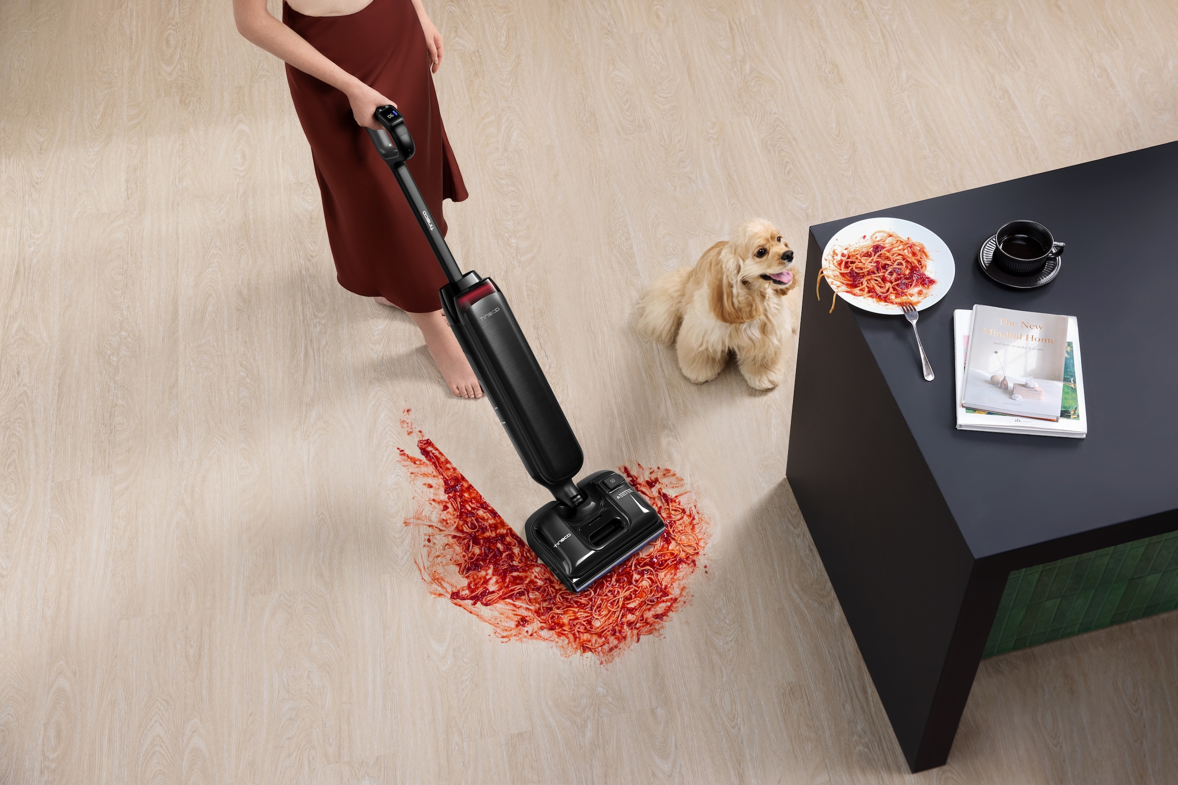 Tineco Nass-Trocken-Sauger »FLOOR ONE S7 Artist Premium, 22kpa Saugleistung, 50 Min Akku« 85° Grad Heißluft-Trocknung, Tierhaarfilter, Anti-Allergiker