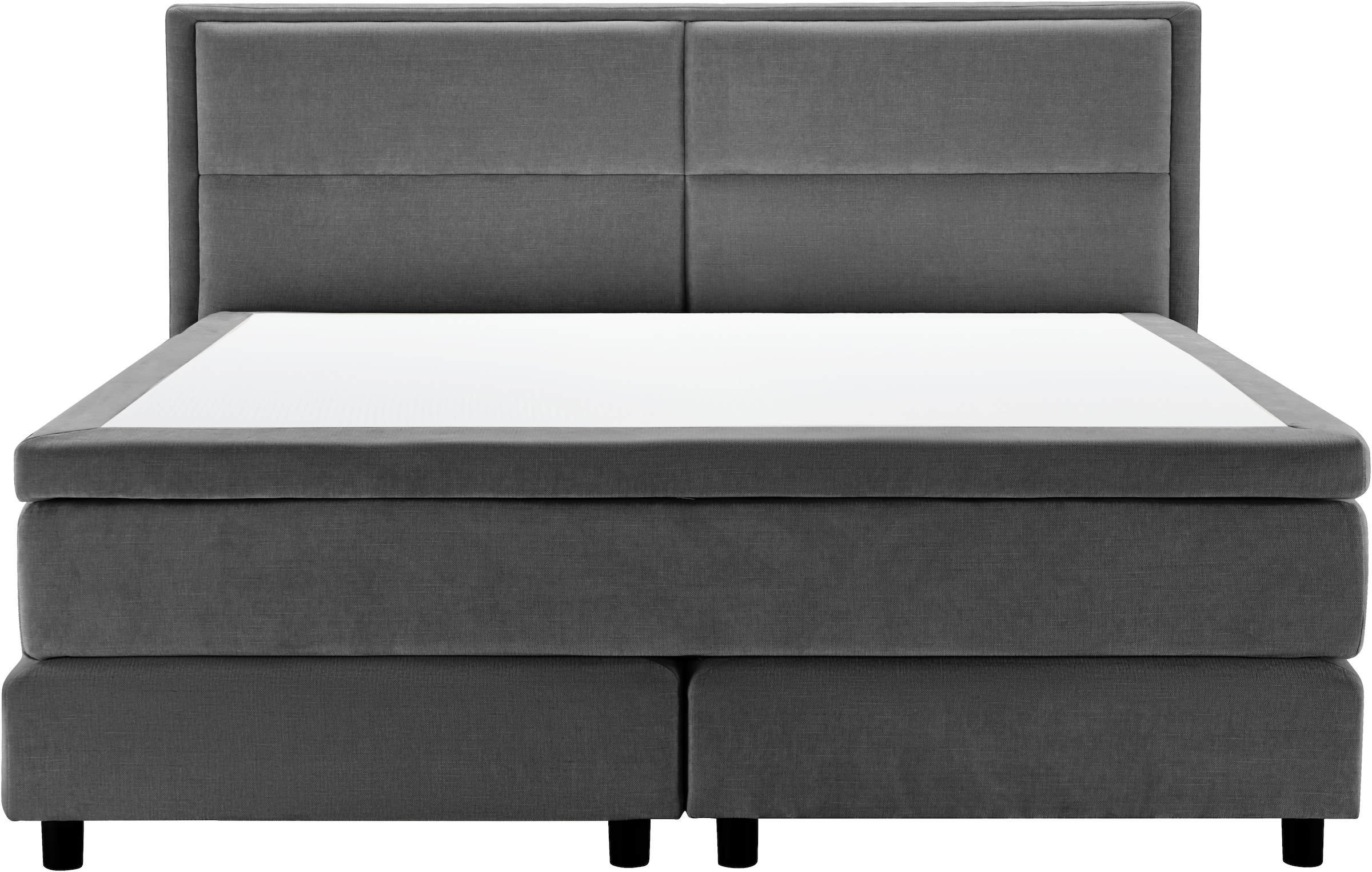 OTTO home Boxspringbett »VIVIANNE in den Breiten 140 & 180cm erhältlich, inkl. 7cm Luxus-Topper« erhältlich in den Farben anthrazit und beige