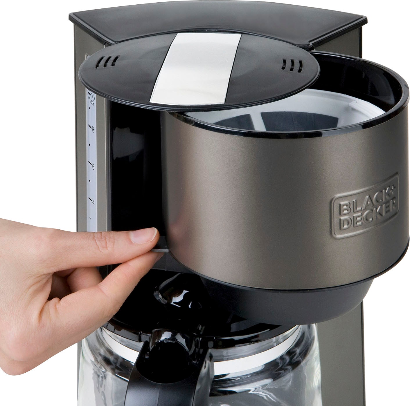 3 + Permanentfilter Kaffeekanne, Decker XXL Garantie mit »BXCO1000E«, l Filterkaffeemaschine Black Jahren 1,25