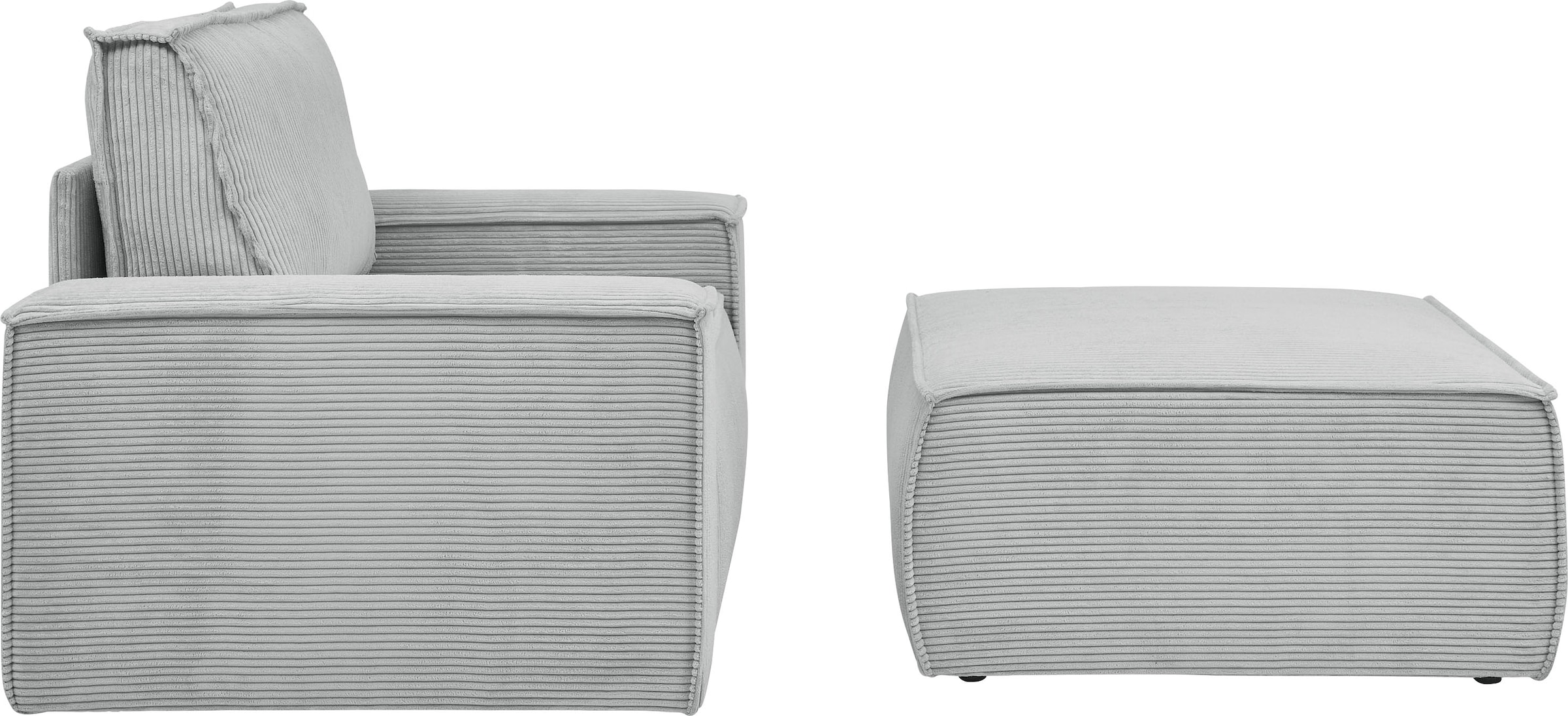 Home affaire Sessel »SHERWOOD«, Loveseat und Hocker im Set, passend zur Polster-Serie SHERWOOD