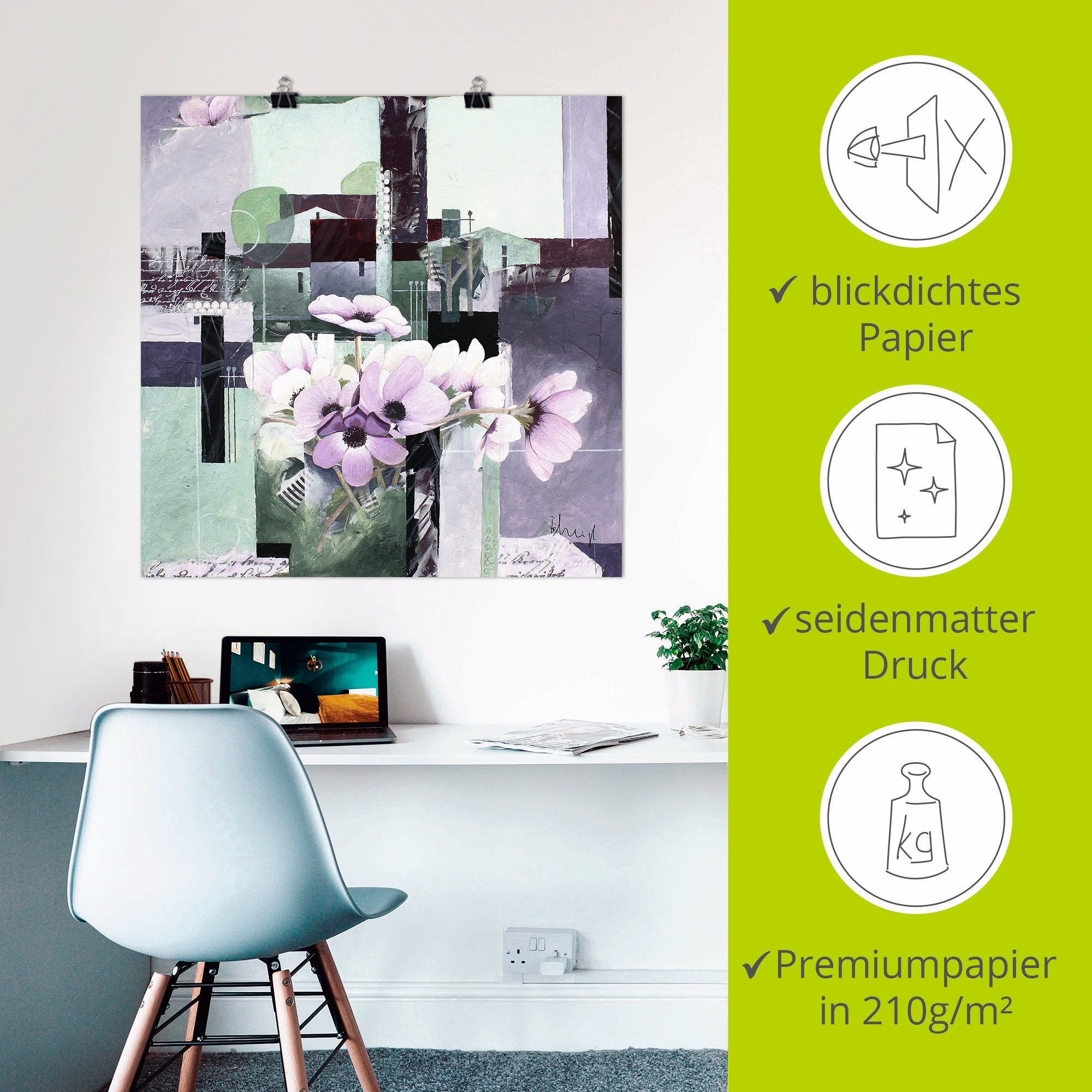 Artland Poster »Anemonen Varition«, Blumen, (1 St.), als Leinwandbild, Wandaufkleber oder Poster in versch. Größen