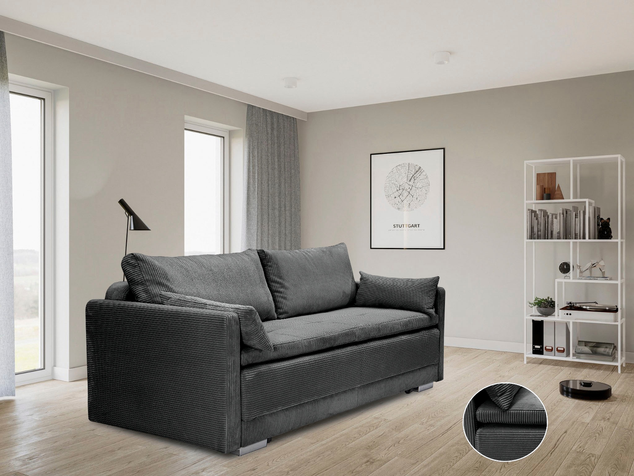 INOSIGN Schlafsofa »Andrea«, mit Boxspringaufbau, Bettfunktion & Bettkasten, Dauerschlafsofa