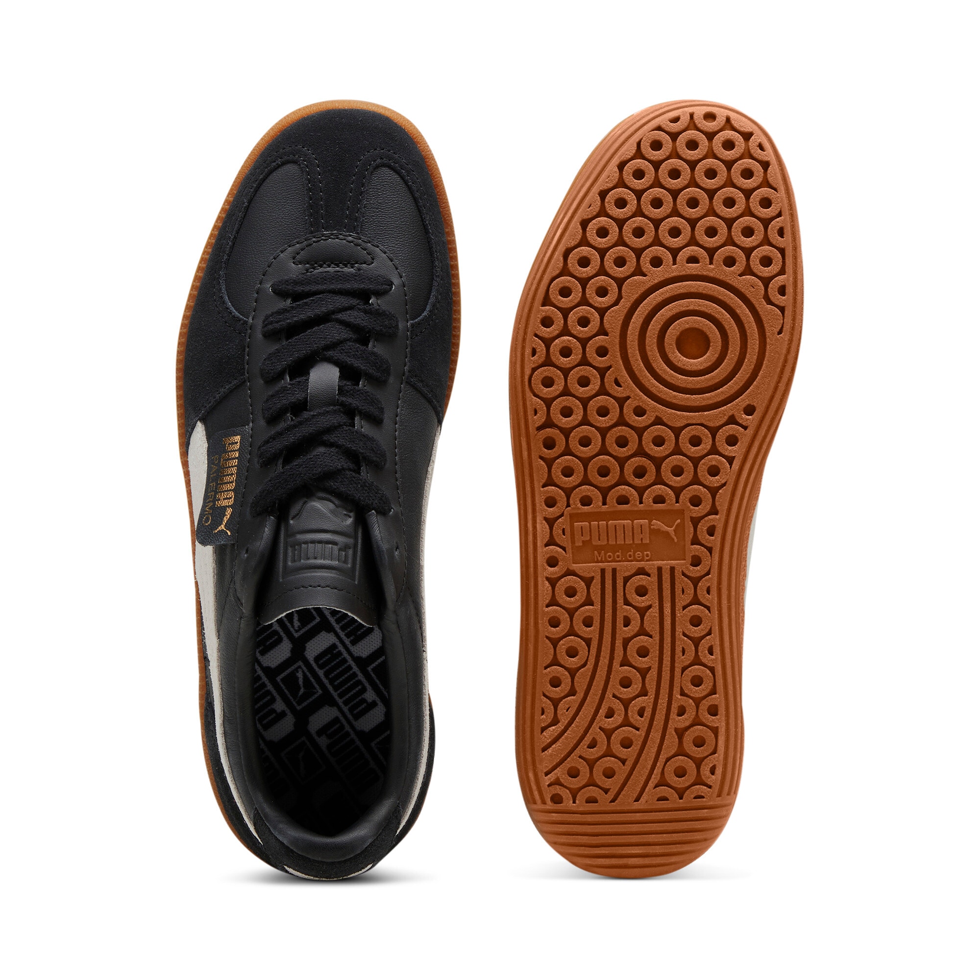 PUMA Sneaker »PALERMO LTH«  mit Obermaterial aus Leder, mit Overlays aus Wildleder