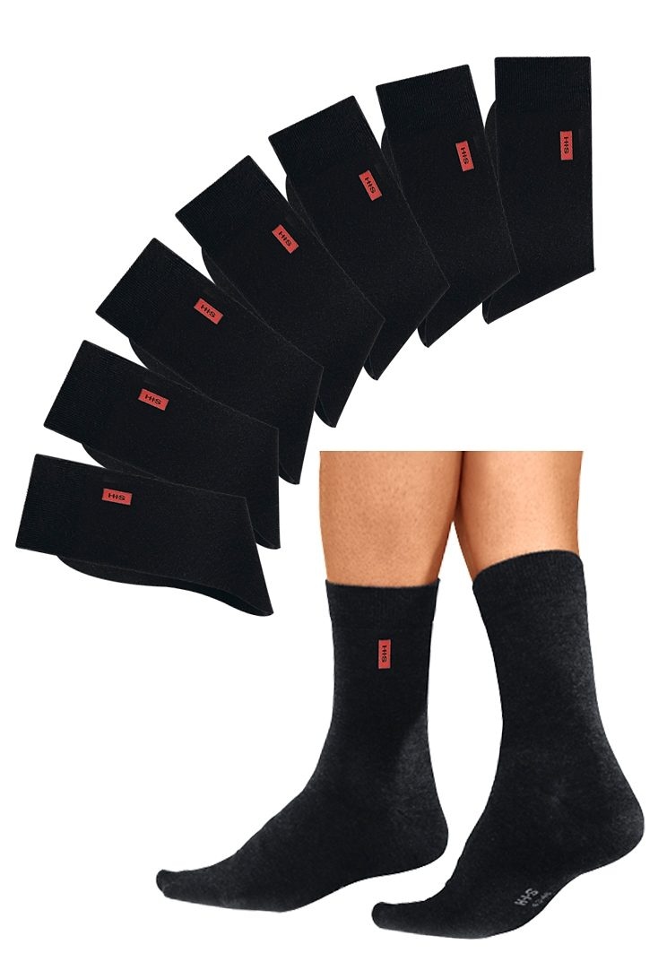 H.I.S Basicsocken, (Packung, 7 Paar), in angenehmer Baumwollqualität