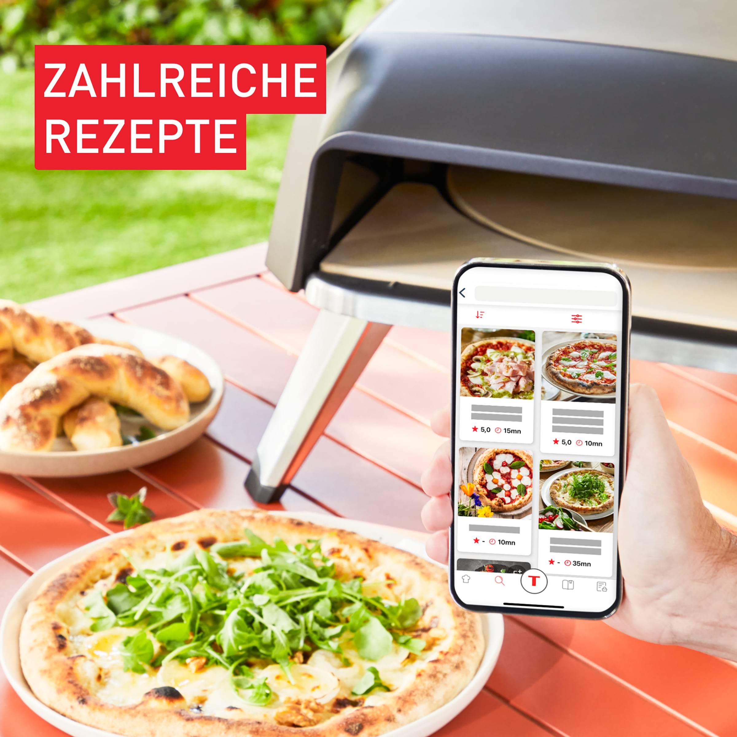 Tefal Pizzaofen »JM4130 Pizza Pronto«, mit drehendem Pizzastein und Pizzaschaufel