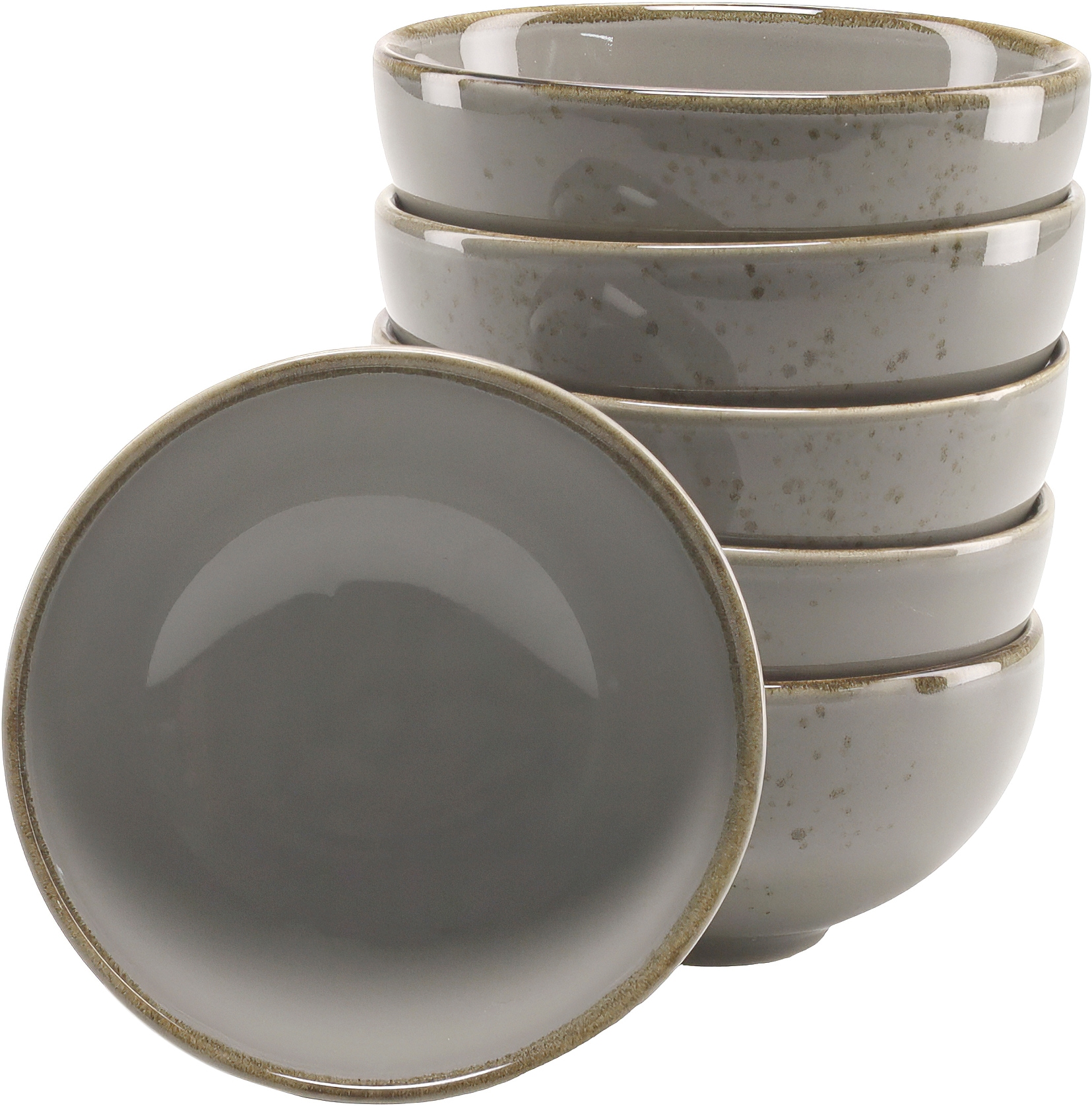 CreaTable Dipschale »NATURE COLLECTION« 6 Stk. aus Steinzeug Snackschale, Ø 11,5 cm