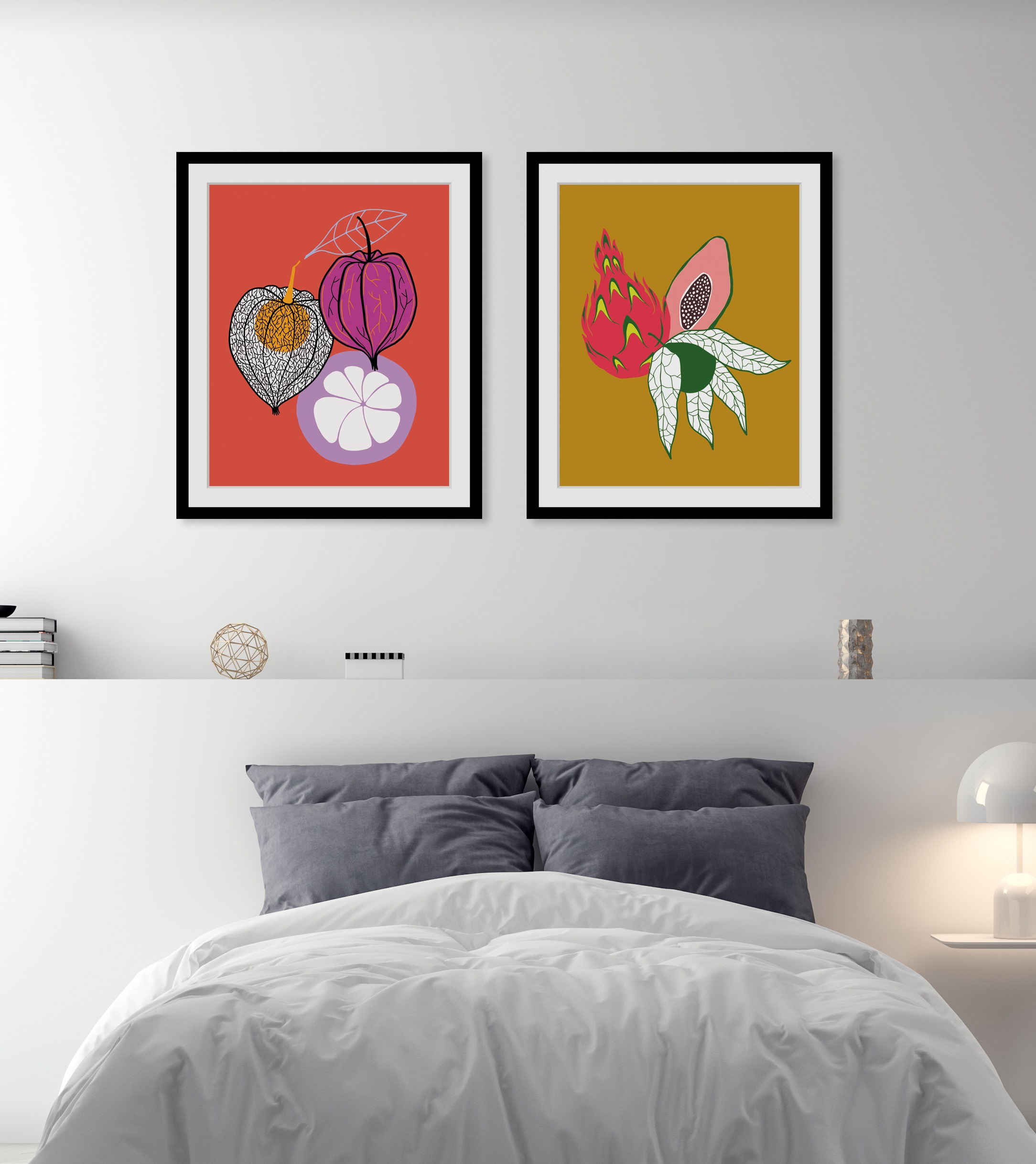 queence Bild »Colin«, Obst-Obst Bilder-Kunst-Lebensmittel, HD Premium Poster-Druck inkl. Holzrahmen