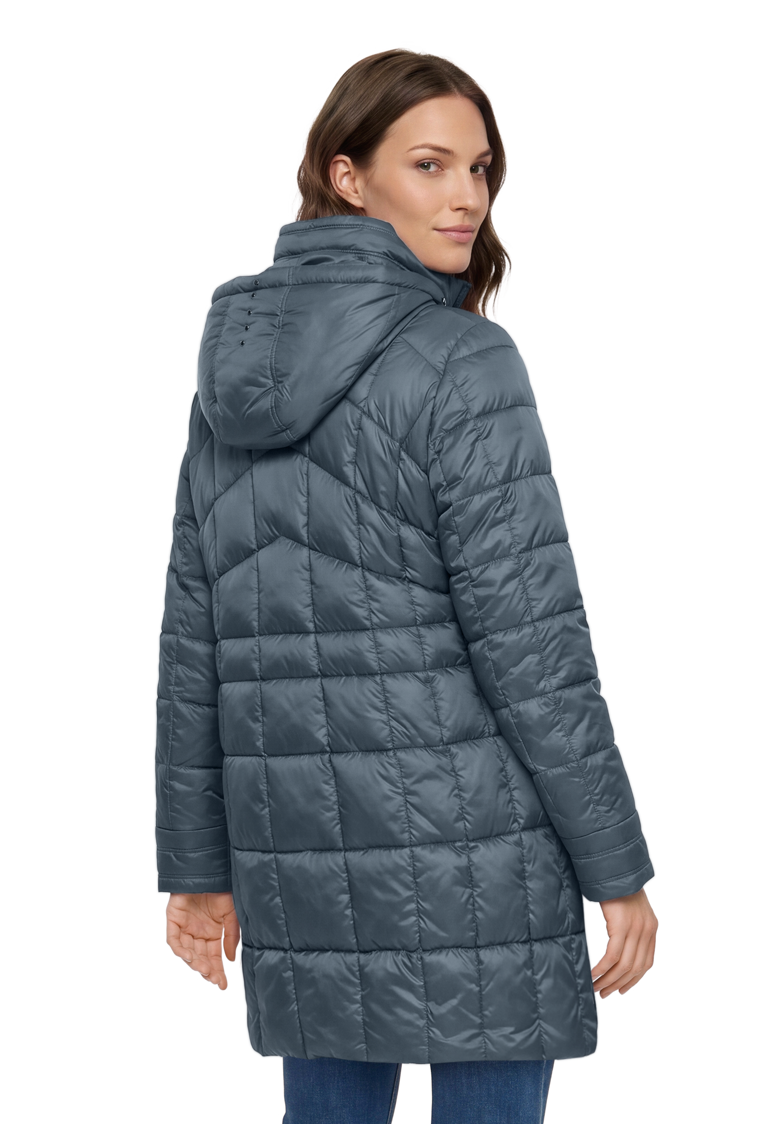 Gil Bret Steppmantel Winterjacke mit abnehmbarer Kapuze und Reißverschluss