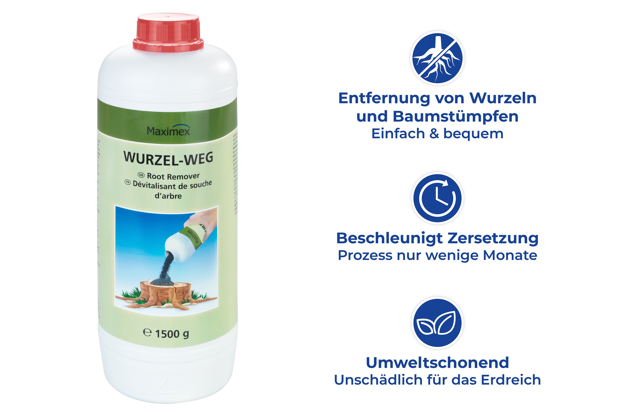 Maximex Unkrautbekämpfungsmittel »Wurzel-weg«, 1500 g Granulat