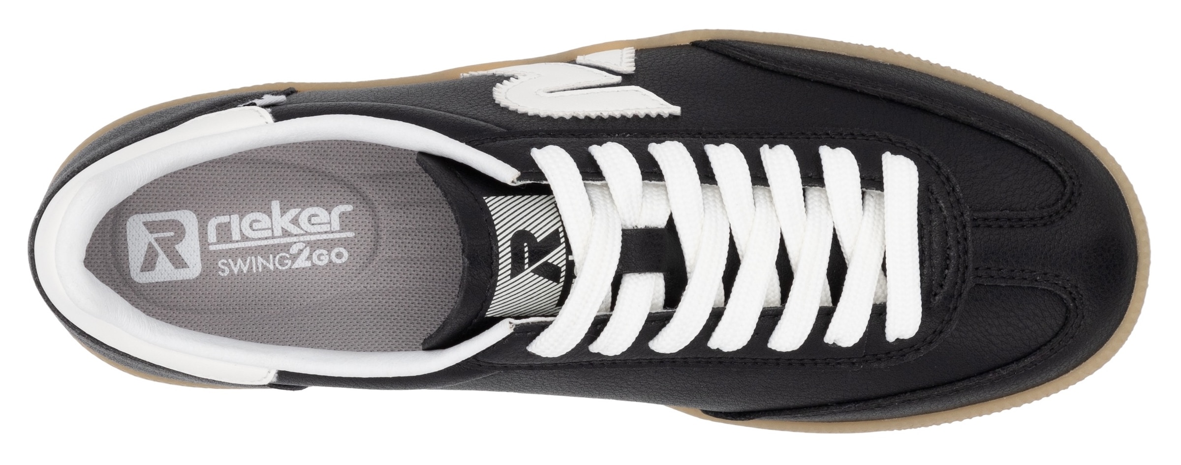 RIEKER Sport Sneaker »San Diego Swing2GO«, Retro-Sneaker, Freizeitschuh, Halbschuh mit herausnehmbarem Fußbett