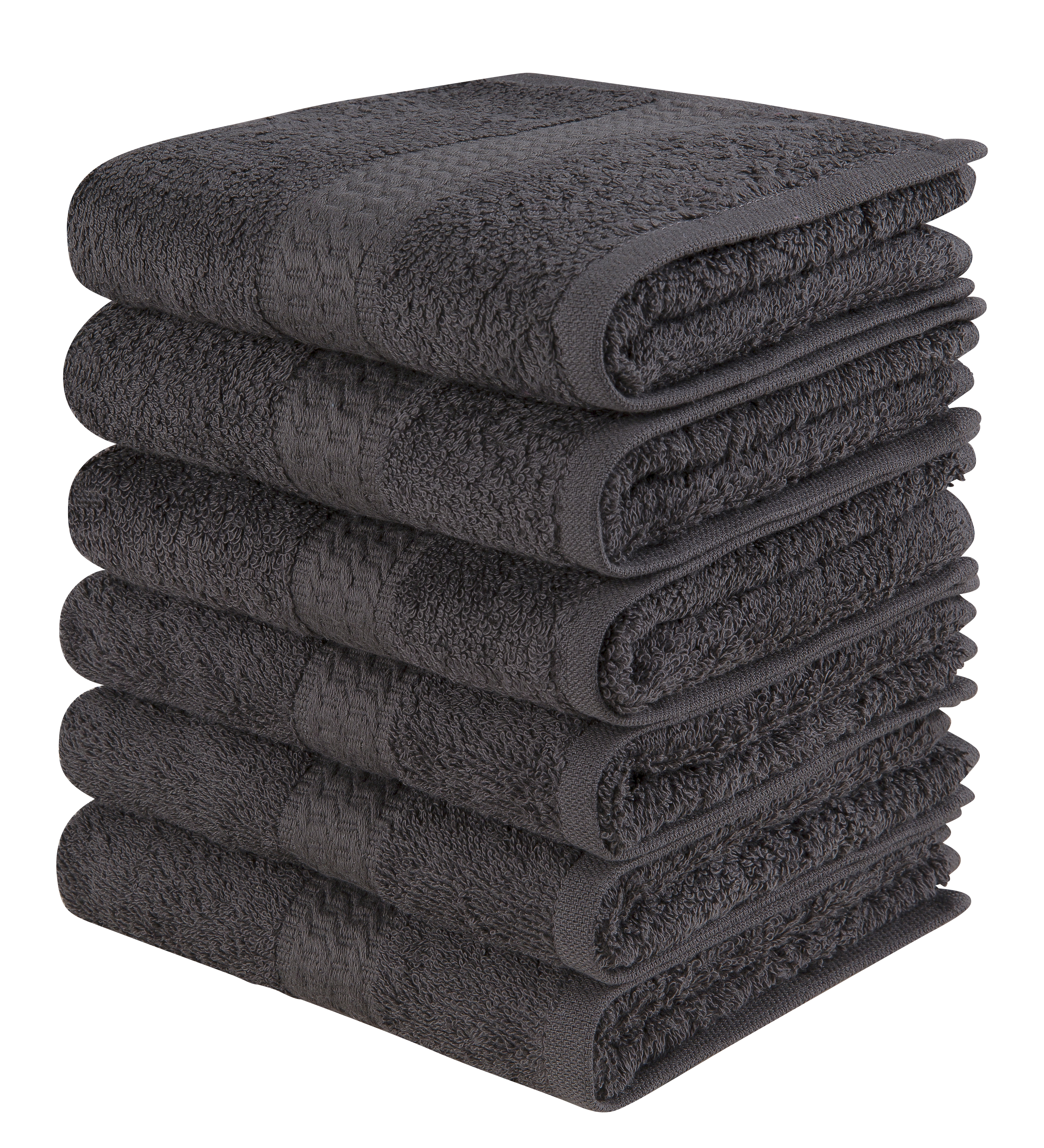 Handtücher 100% Handtuch 6 Walkfrottee, »Juna«, home in Set my Handtuch-Set, Uni-Farben, Baumwolle tlg., Set, Bordüre, mit