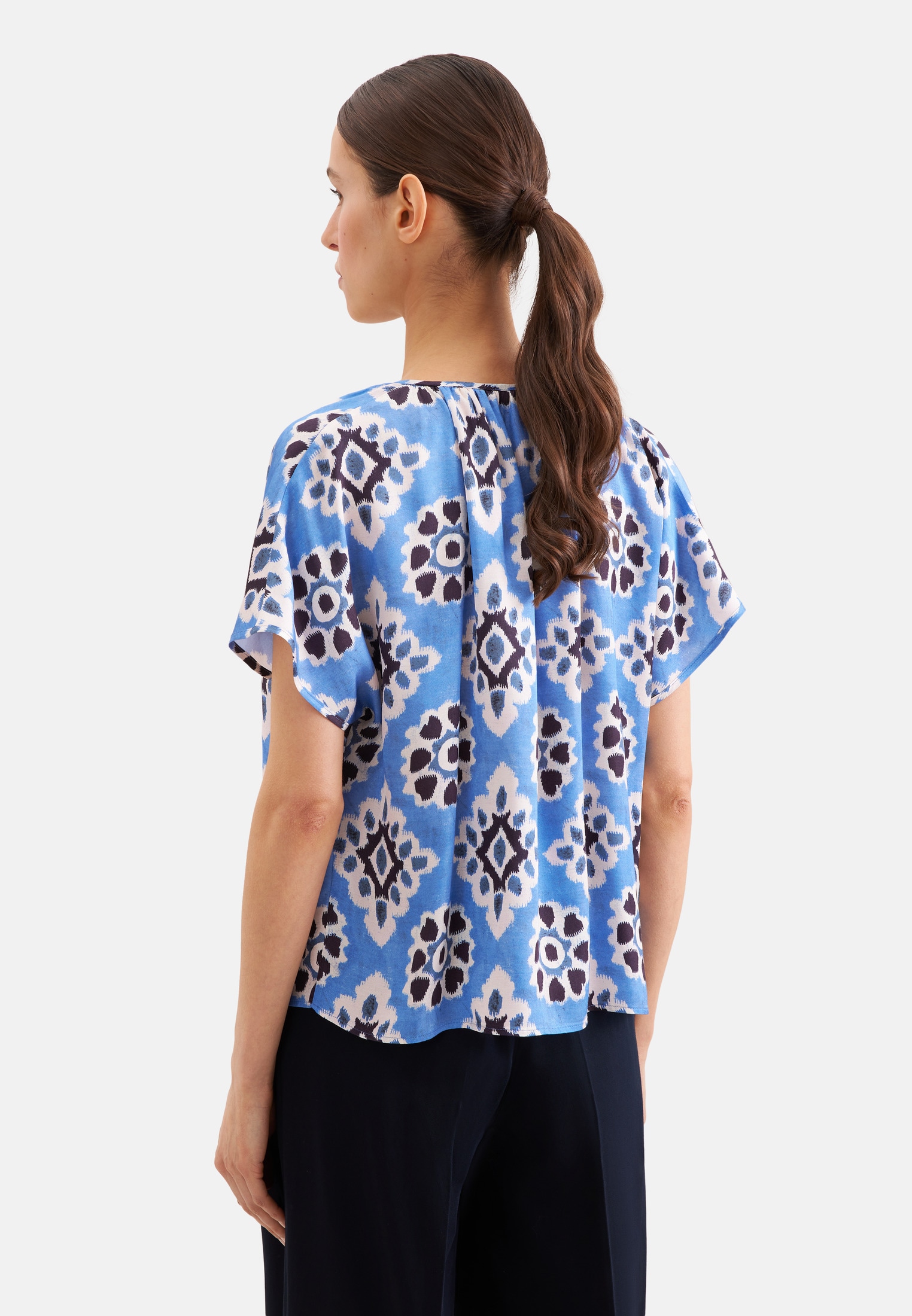 seidensticker Klassische Bluse Tunika Druck