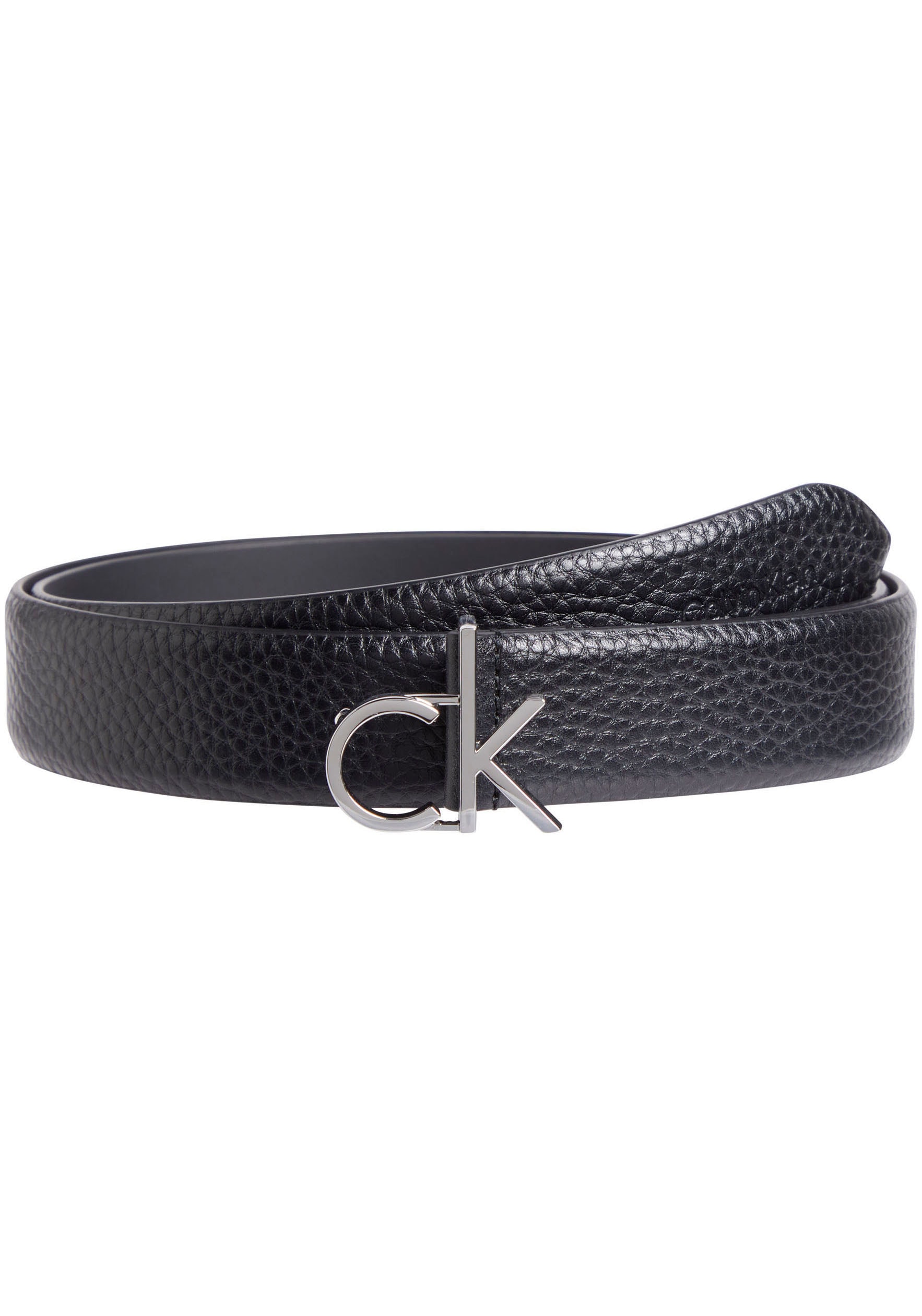 Calvin Klein Ledergürtel »CK LOGO BUCKLE BELT 3.0_PBL«, mit Logoprägung als Schließe