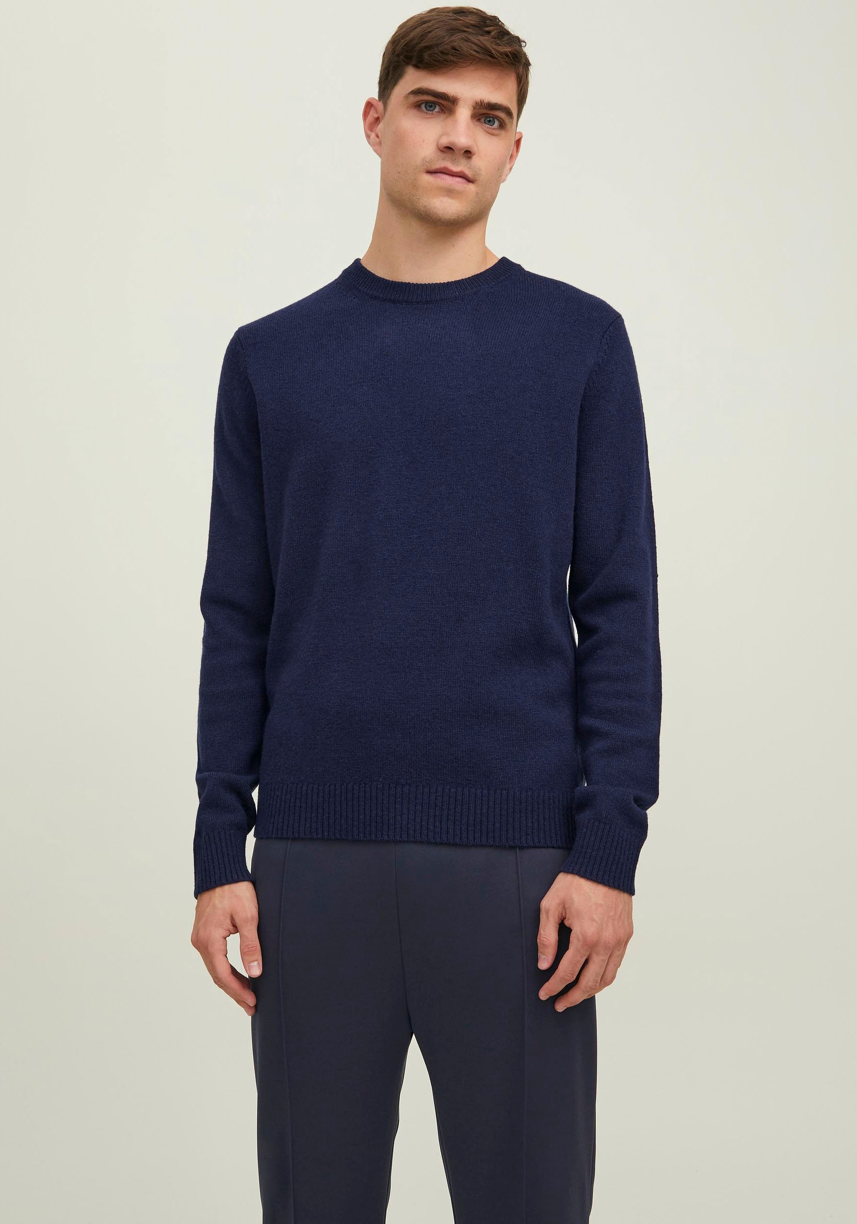 Rundhalspullover »JPRCCLAMBSWOOL KNIT CREW NECK LN«